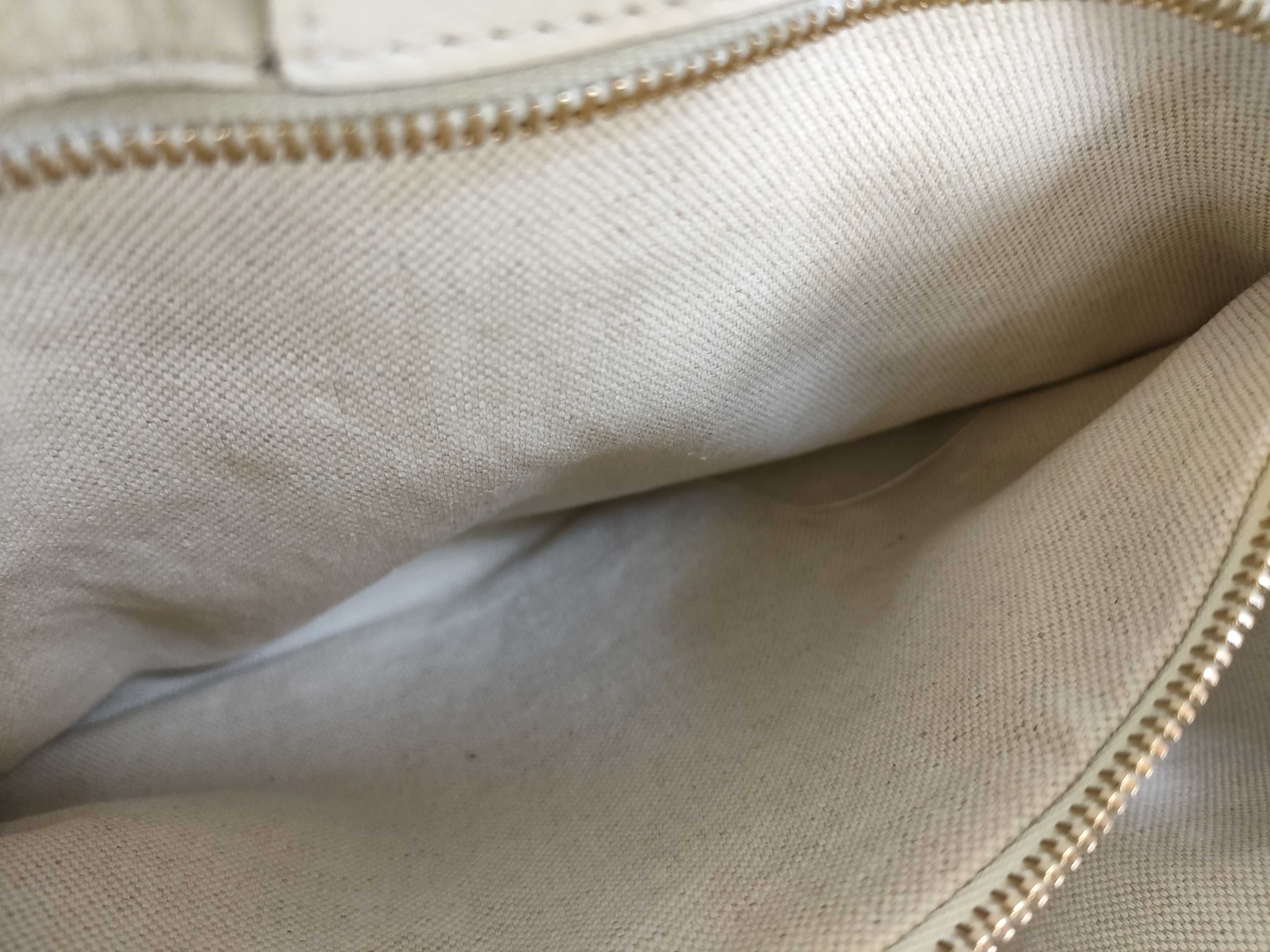 Bamboo 2-Way Shoulder Bag, White, 323660, Handbag — view 13
