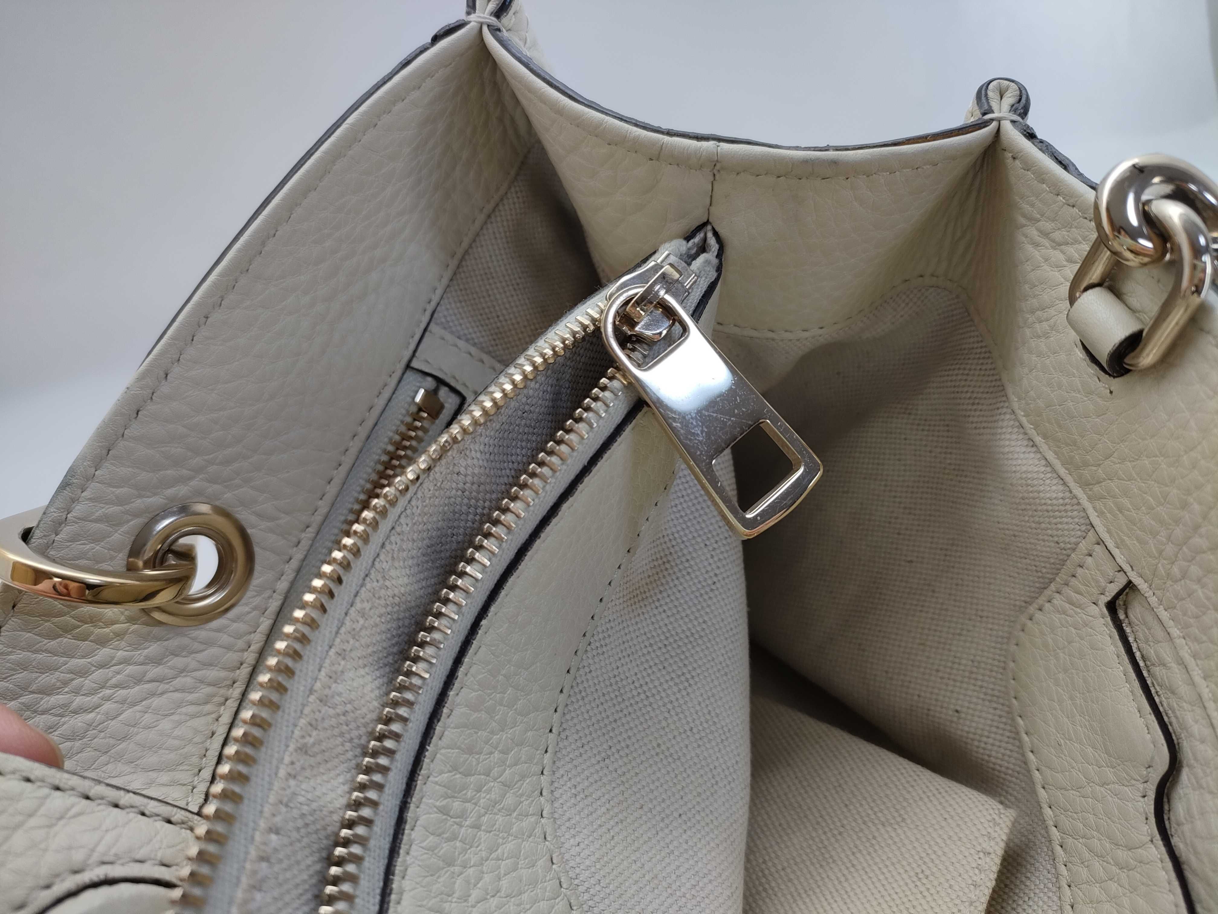 Bamboo 2-Way Shoulder Bag, White, 323660, Handbag — view 15