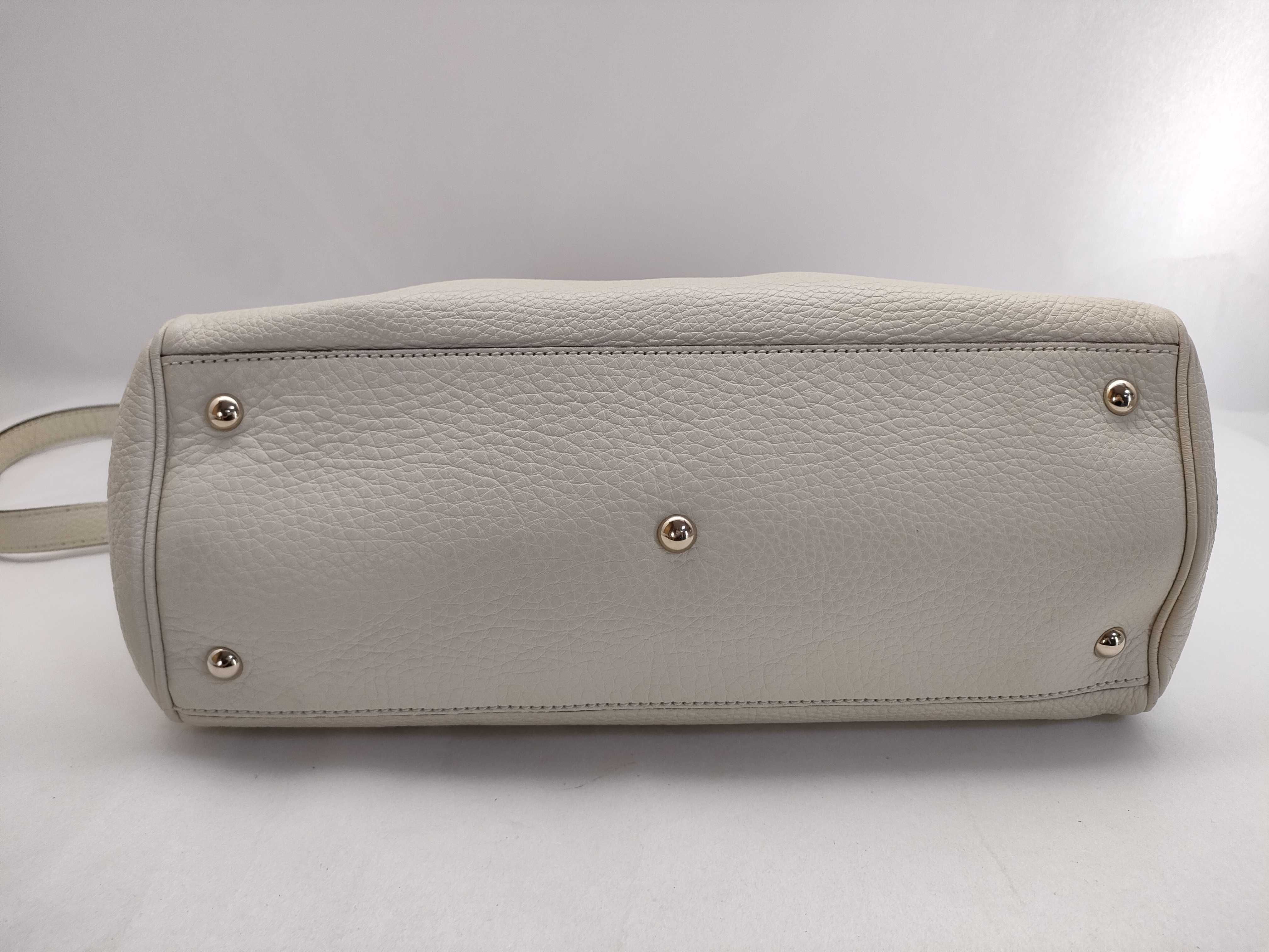 Bamboo 2-Way Shoulder Bag, White, 323660, Handbag — view 9