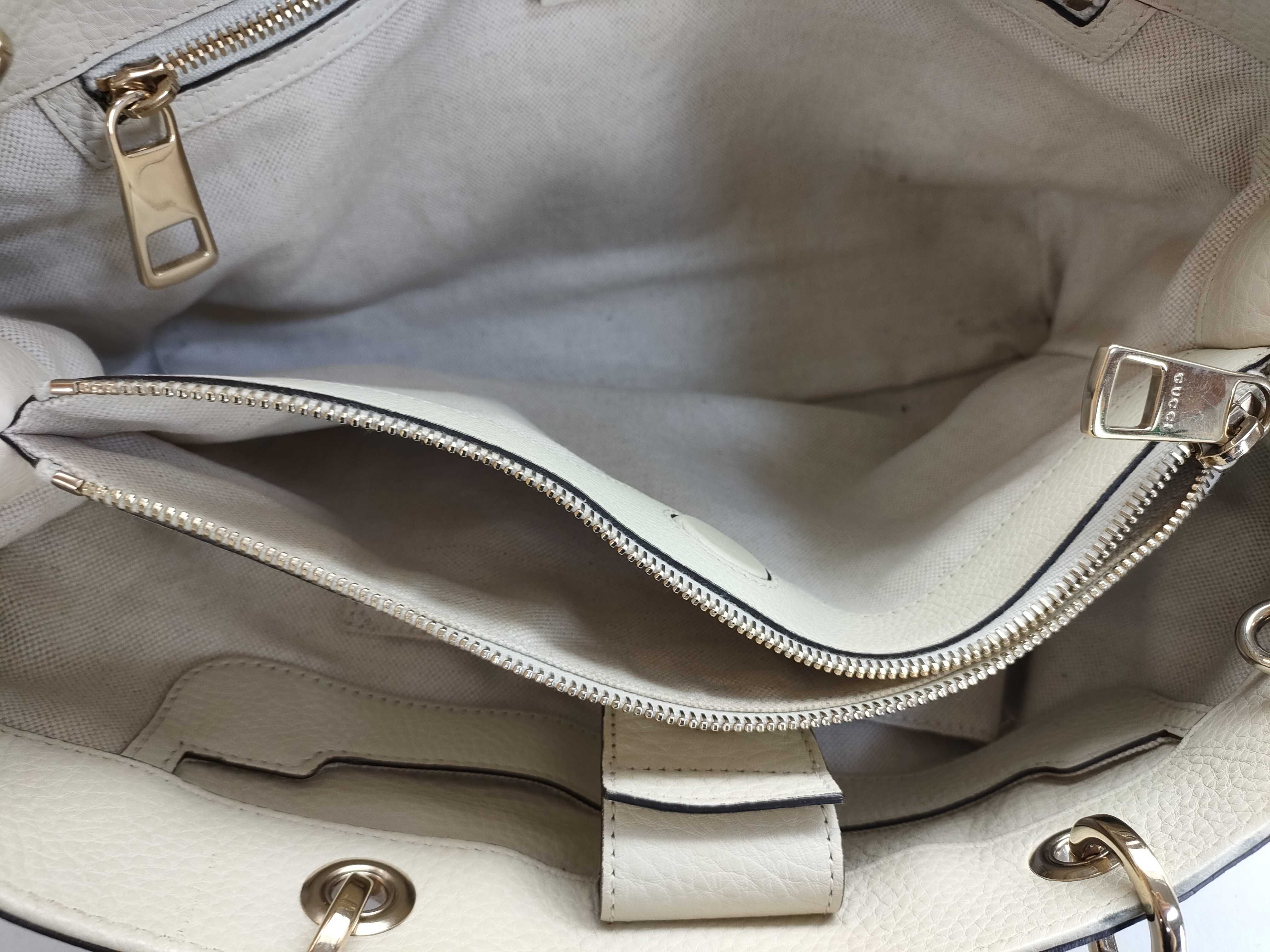 Bamboo 2-Way Shoulder Bag, White, 323660, Handbag — view 10