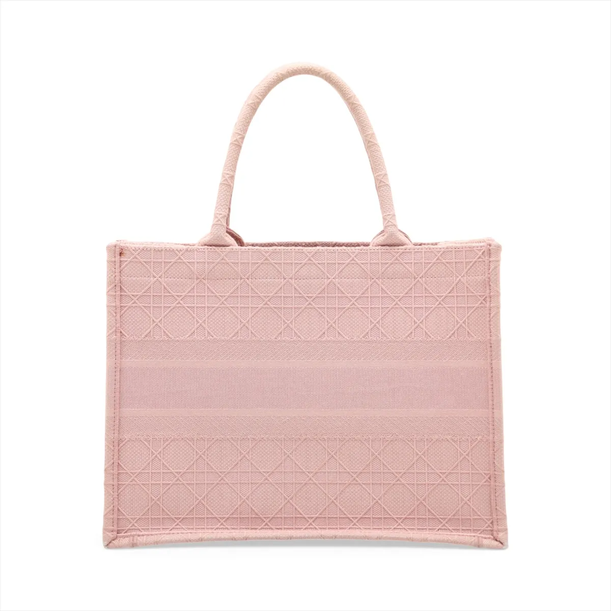 Cannage Book Tote Medium Canvas Tote Bag Pink — view 2