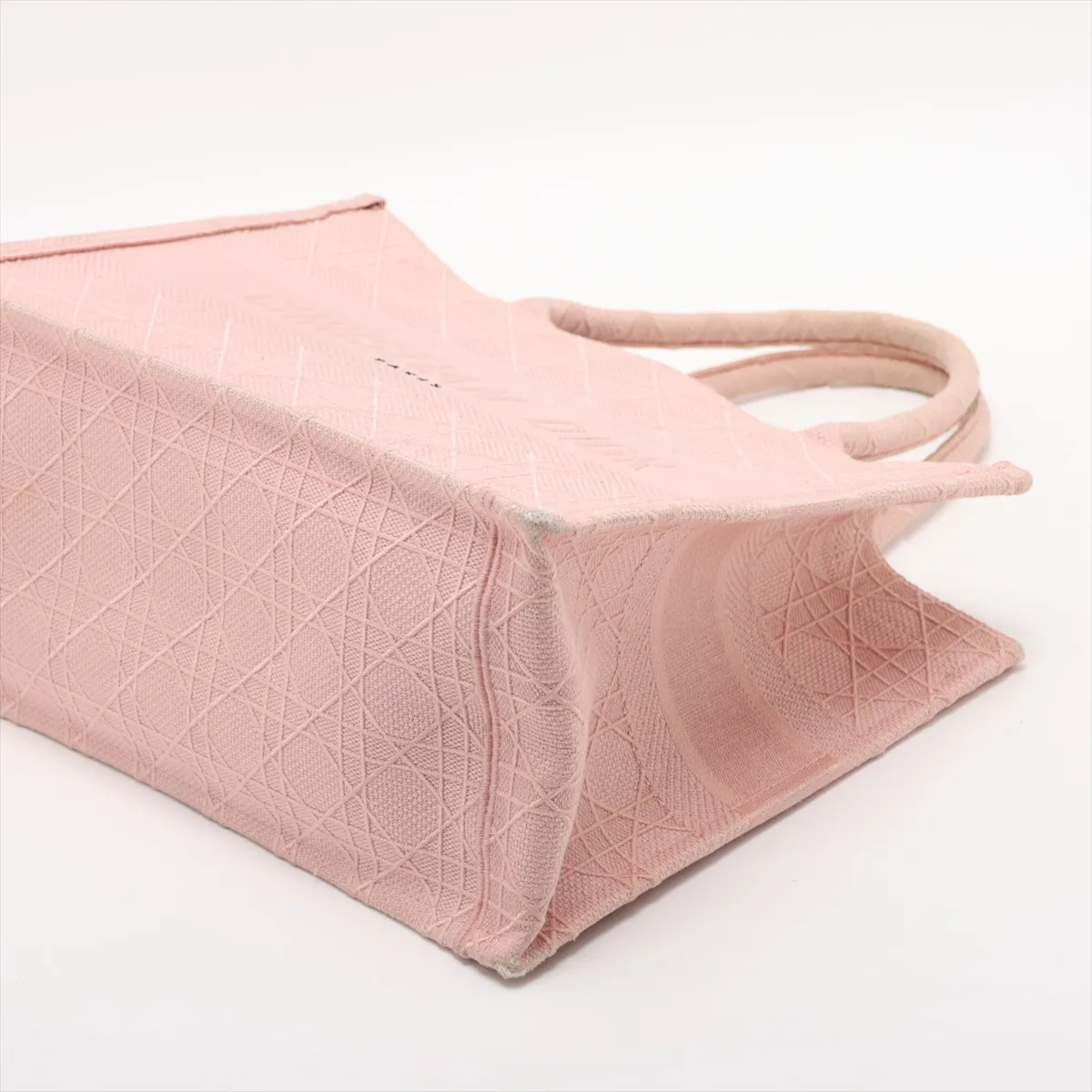 Cannage Book Tote Medium Canvas Tote Bag Pink — view 3