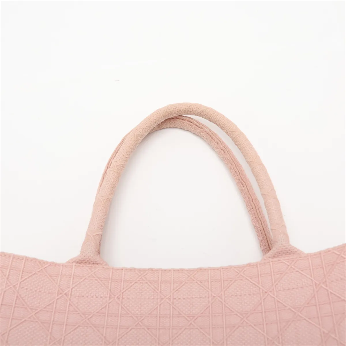 Cannage Book Tote Medium Canvas Tote Bag Pink — view 6