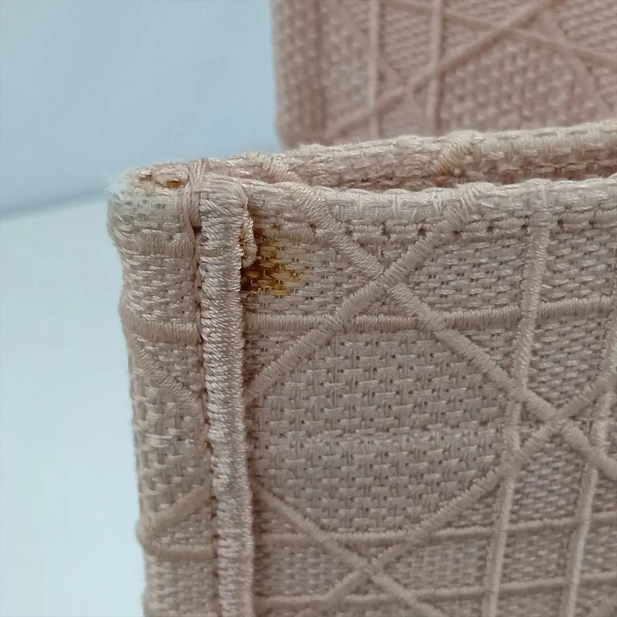 Cannage Book Tote Medium Canvas Tote Bag Pink — view 9