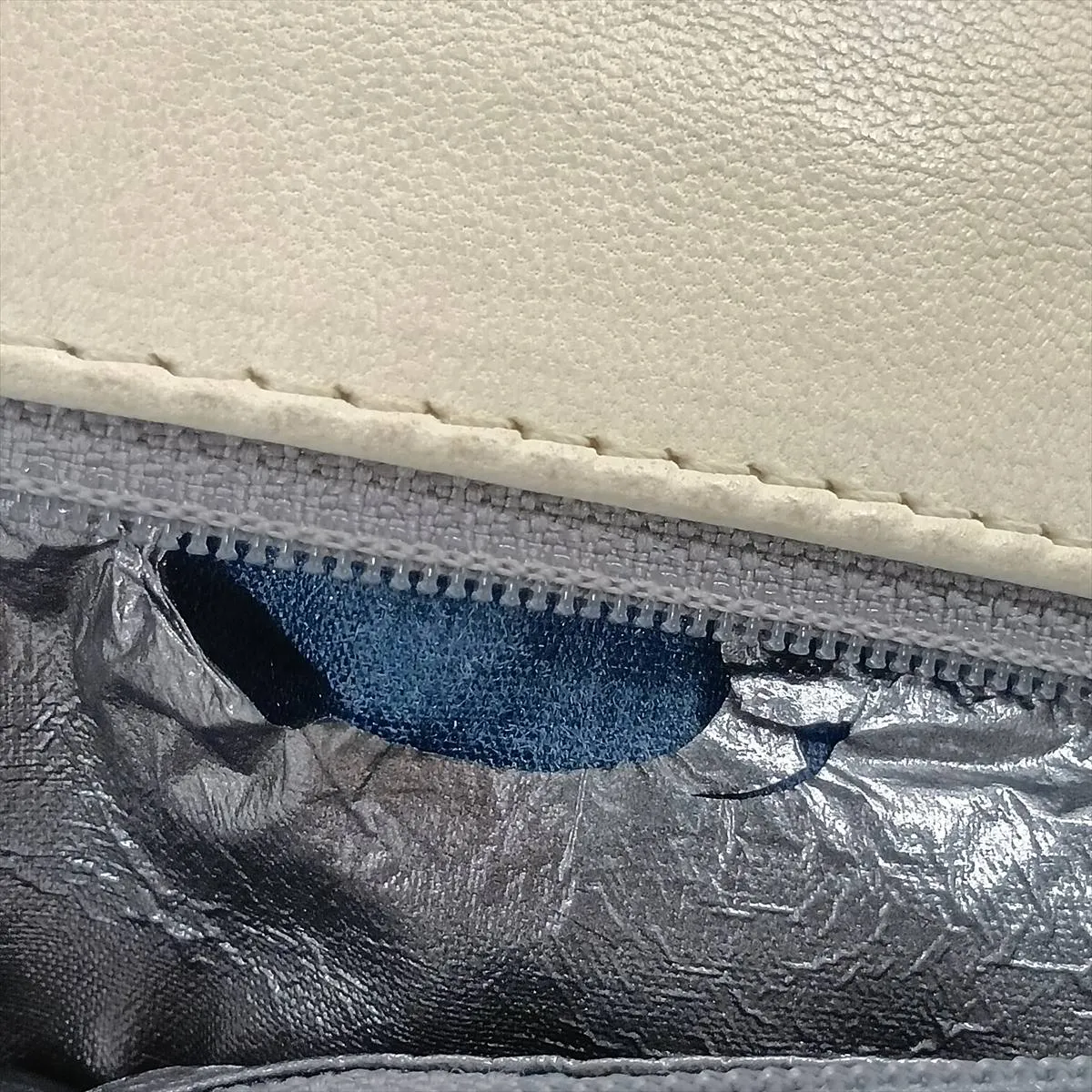Matelassé Lambskin Chain Shoulder Bag, Paris-Moscow Collection, Beige, Silver Hardware, Item No. 12907567 (Serial No. 12) — view 15