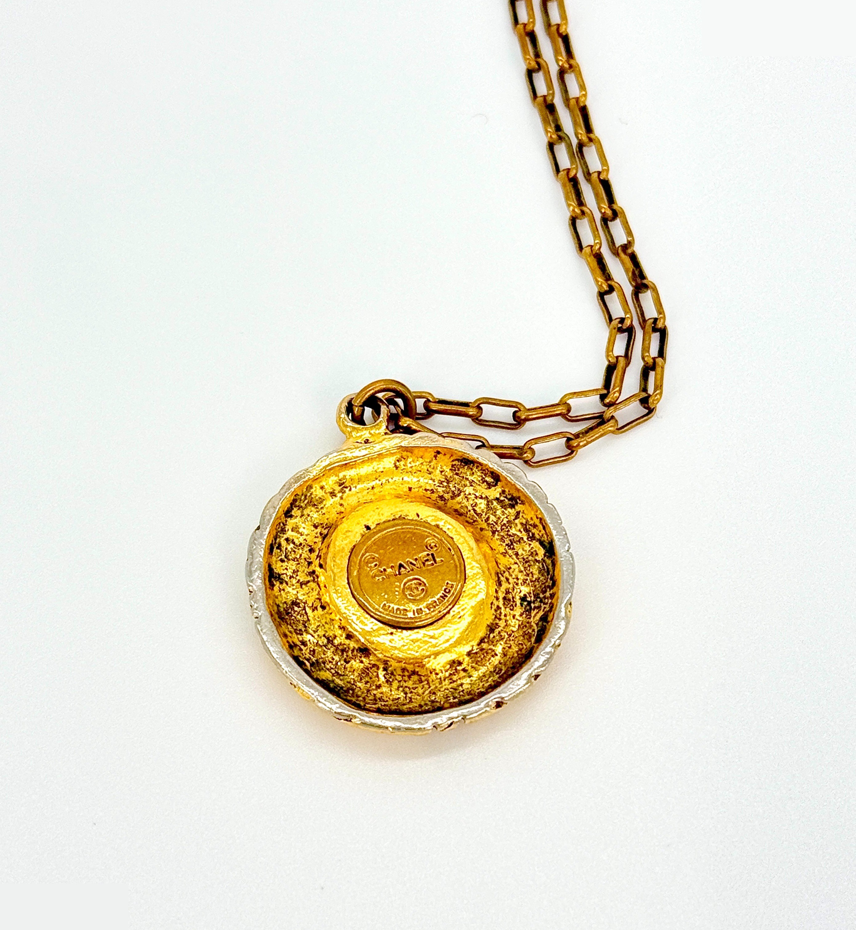 Coco Mark Coin Necklace, GP (Gold Plated) Necklace (Precious Metal), Chain approx. 44cm — view 5