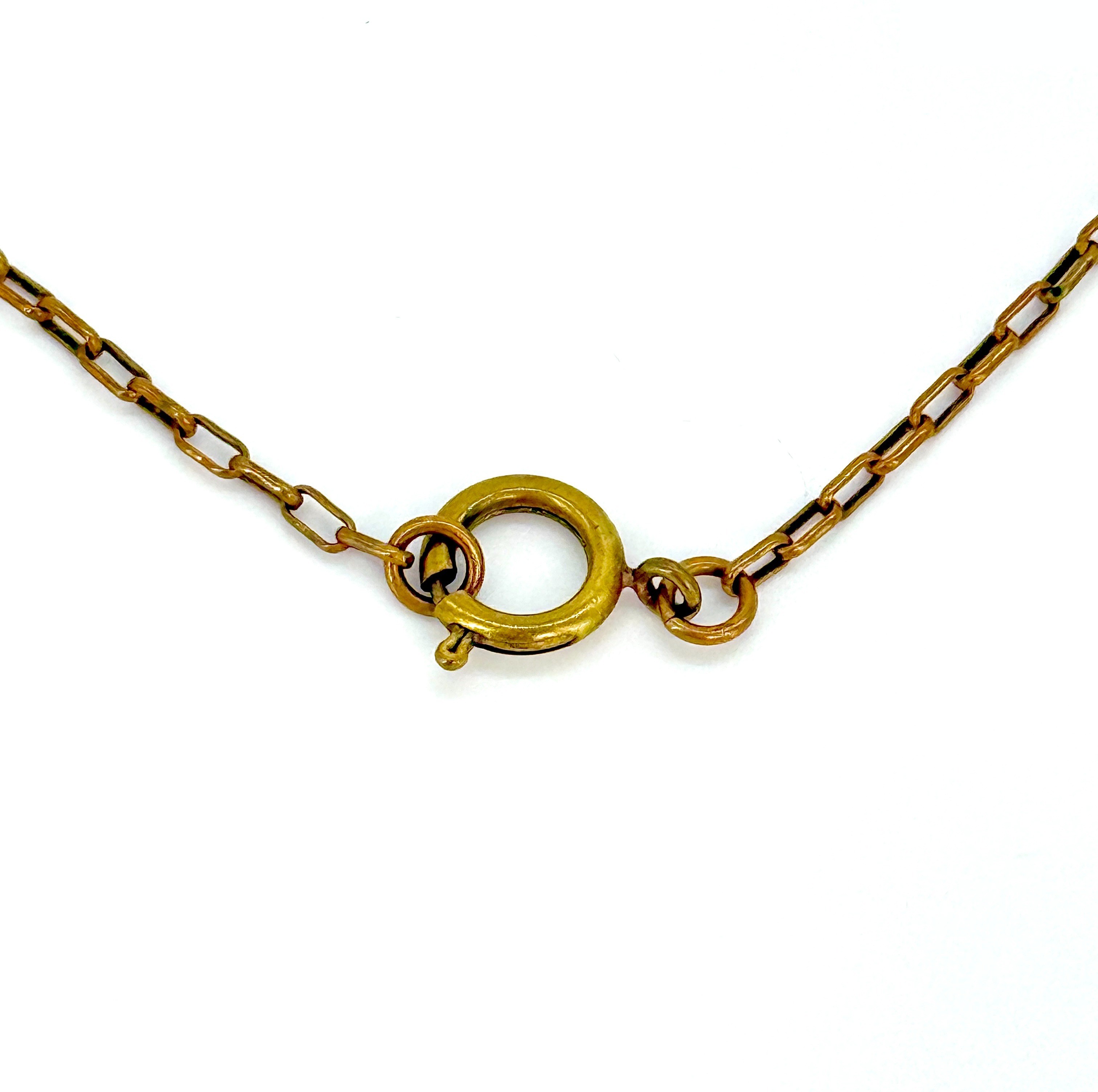 Coco Mark Coin Necklace, GP (Gold Plated) Necklace (Precious Metal), Chain approx. 44cm — view 6