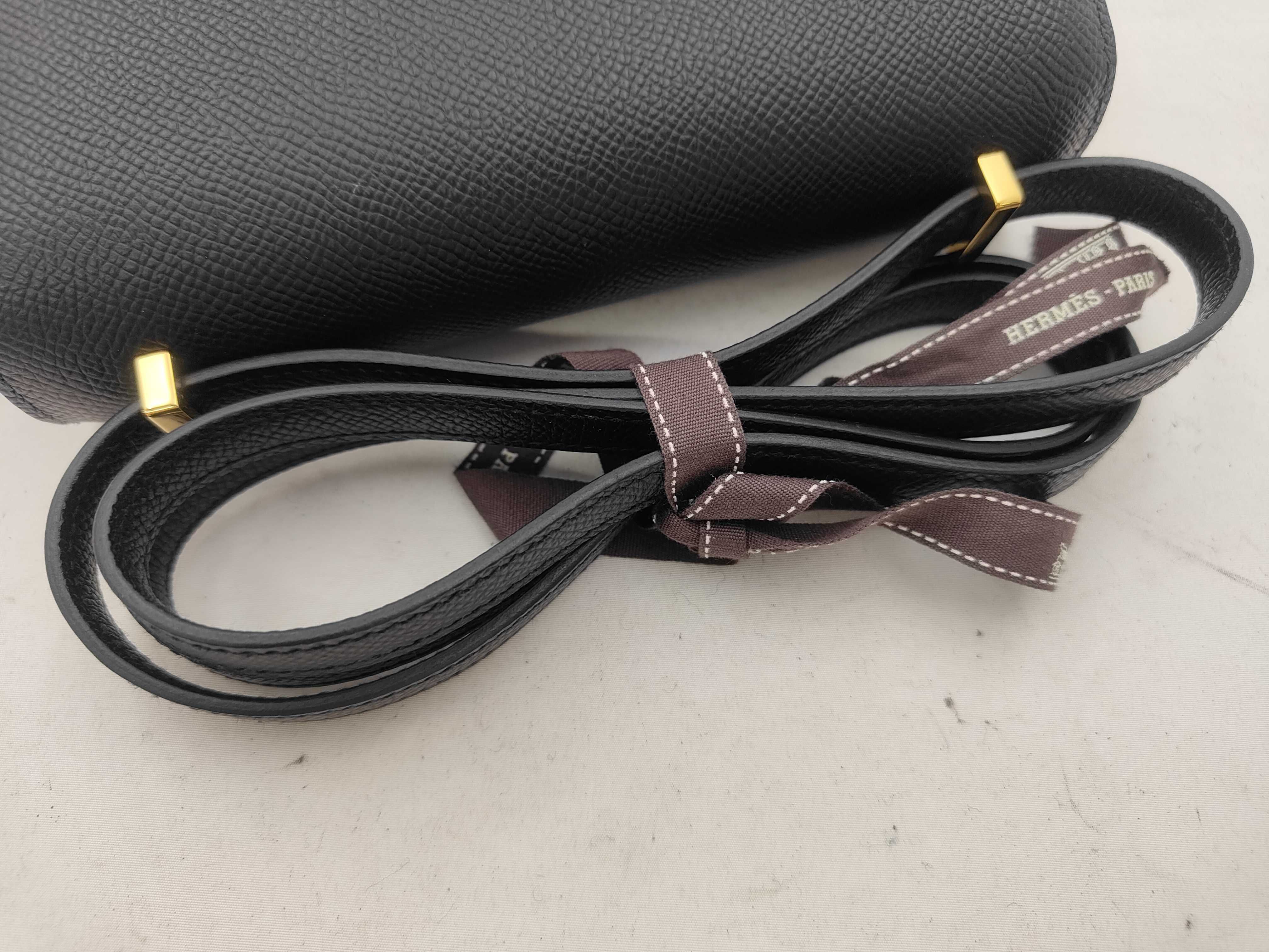 Constance Miroir Black Gold Hardware U Stamp Shoulder Bag — view 3