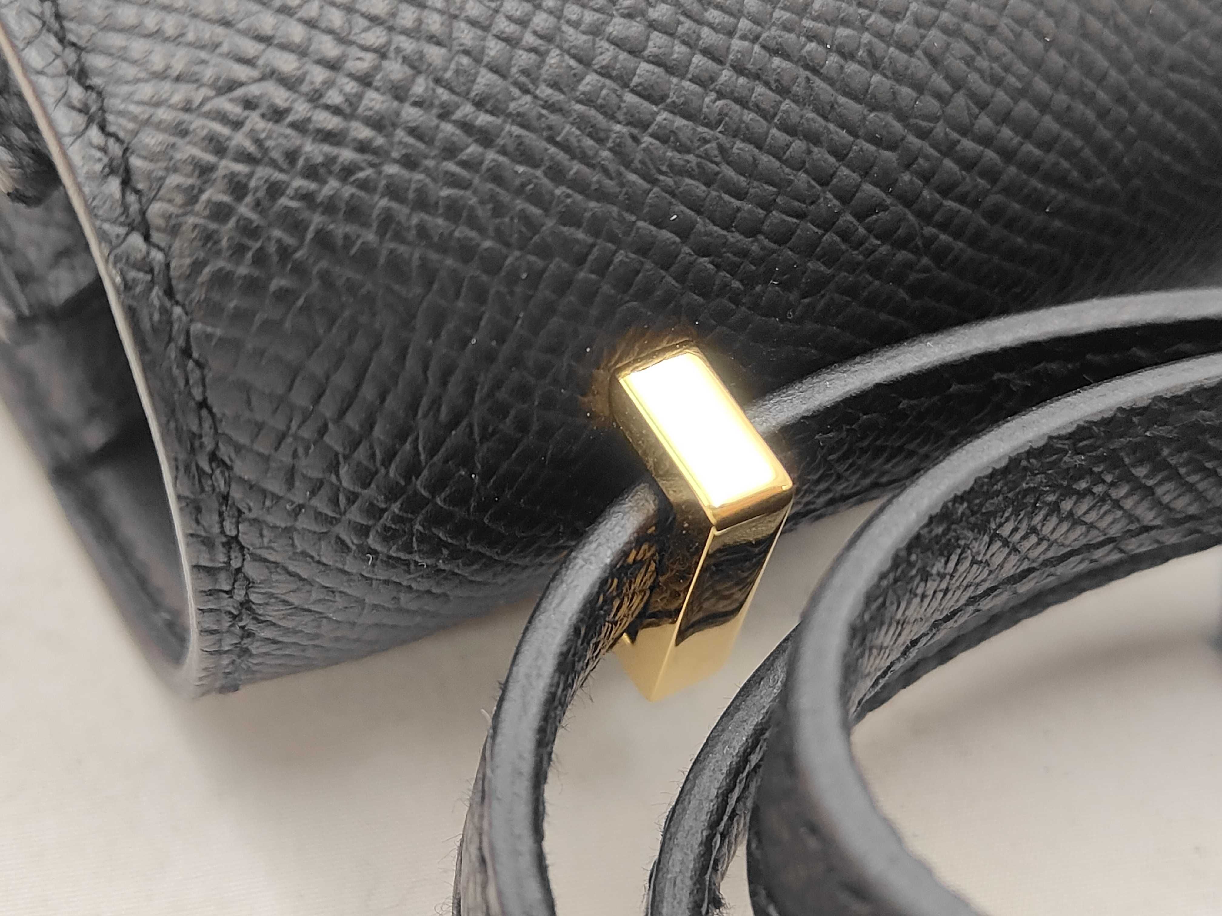 Constance Miroir Black Gold Hardware U Stamp Shoulder Bag — view 5