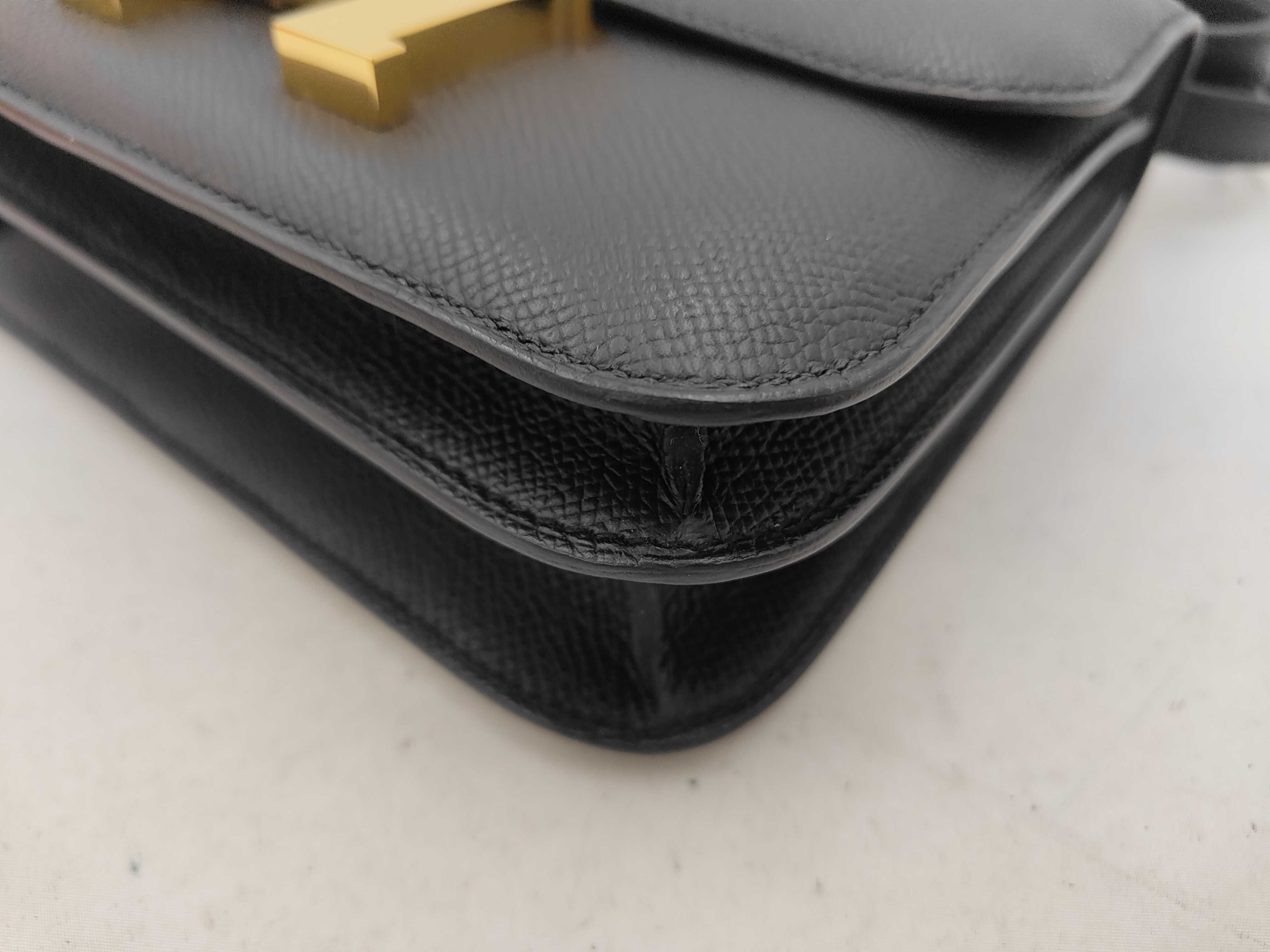 Constance Miroir Black Gold Hardware U Stamp Shoulder Bag — view 6