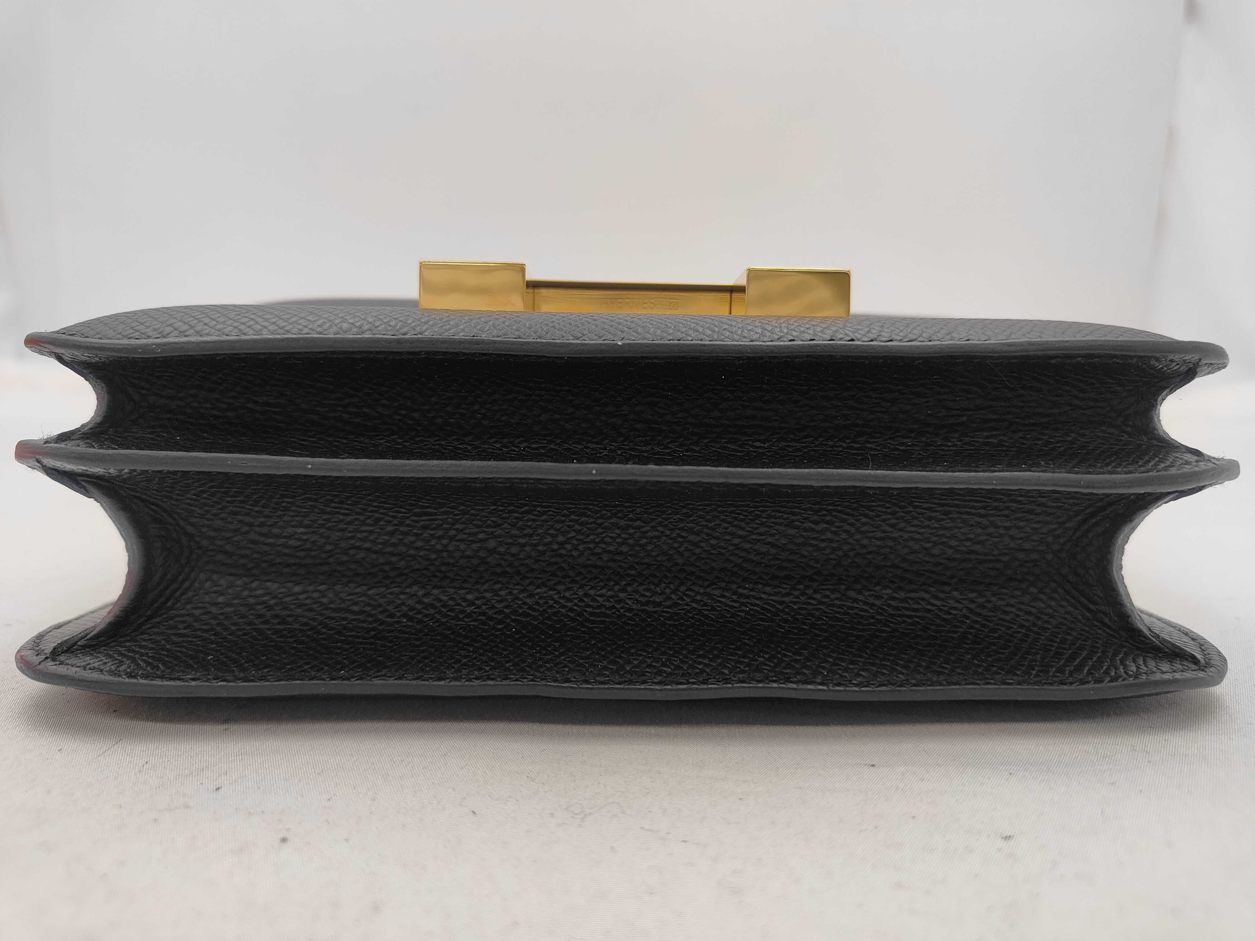Constance Miroir Black Gold Hardware U Stamp Shoulder Bag — view 7