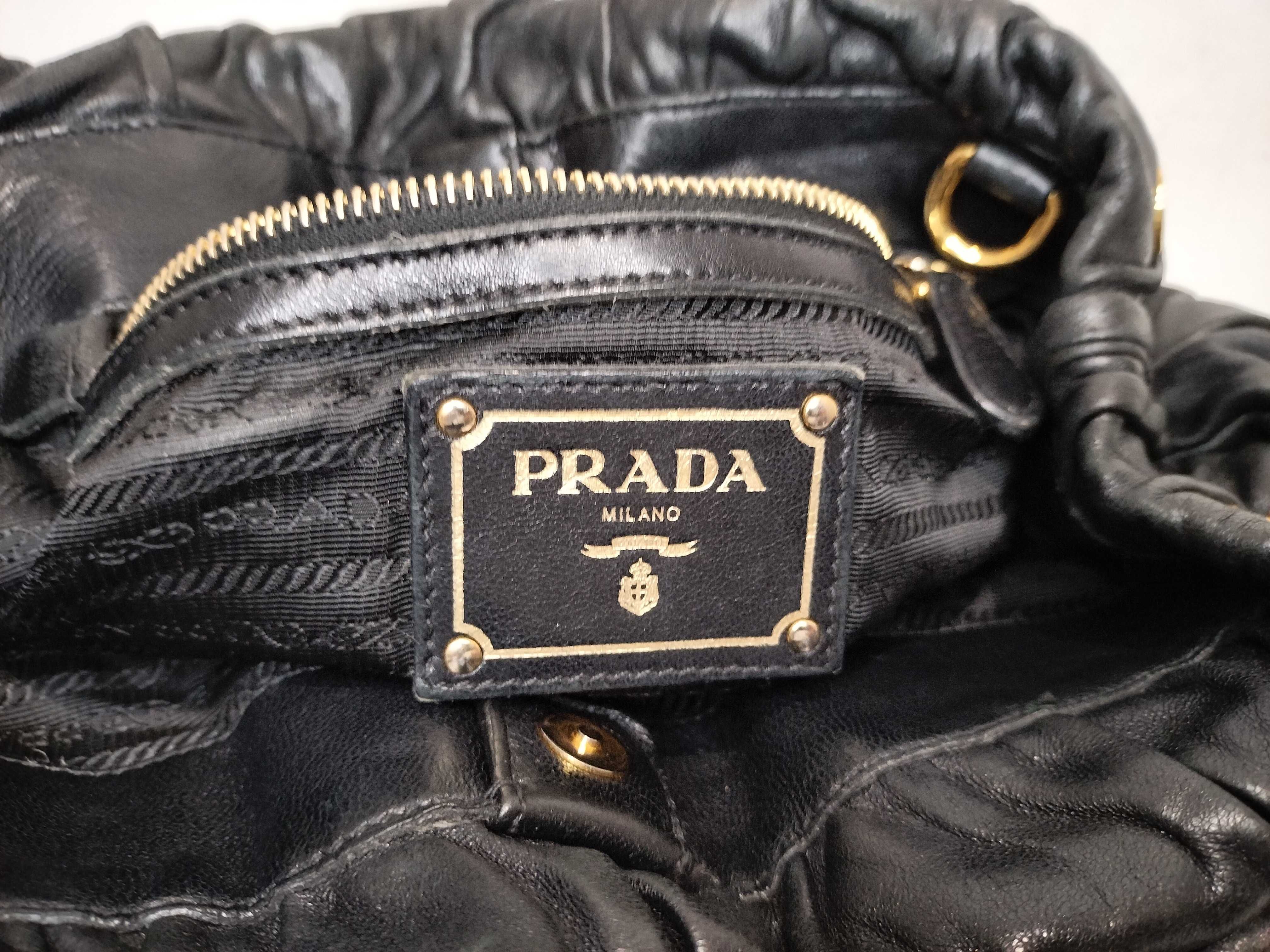 Nappa Leather Gathered Handbag — view 11