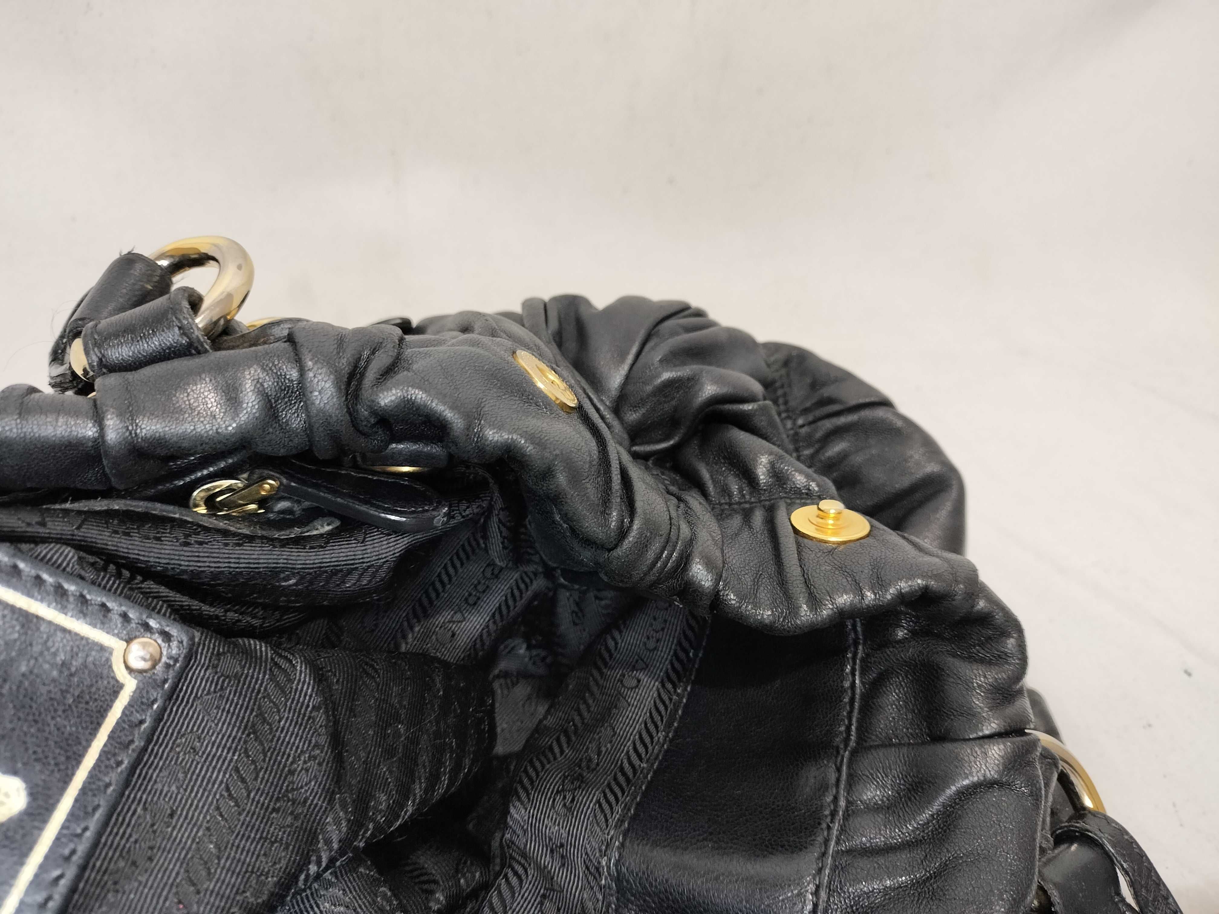 Nappa Leather Gathered Handbag — view 12