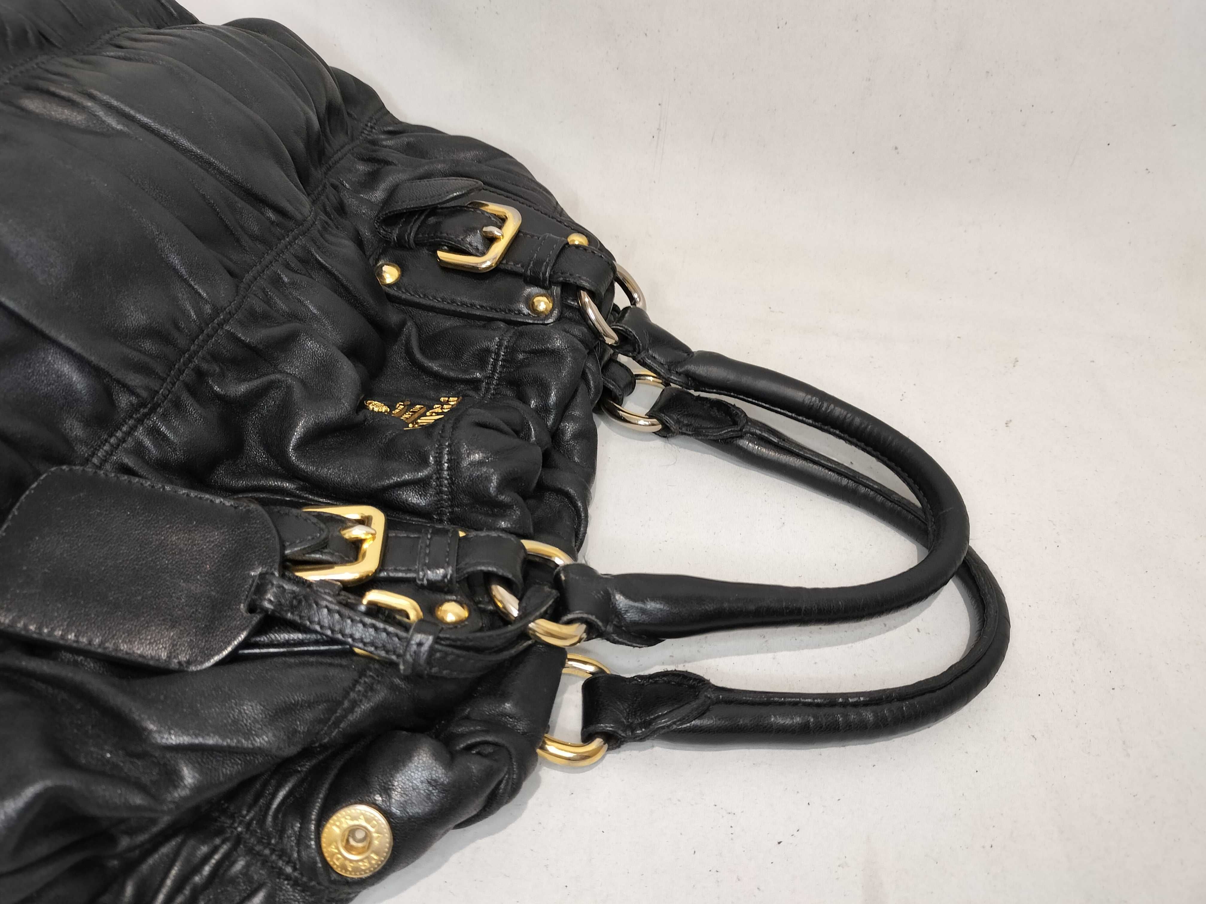 Nappa Leather Gathered Handbag — view 4