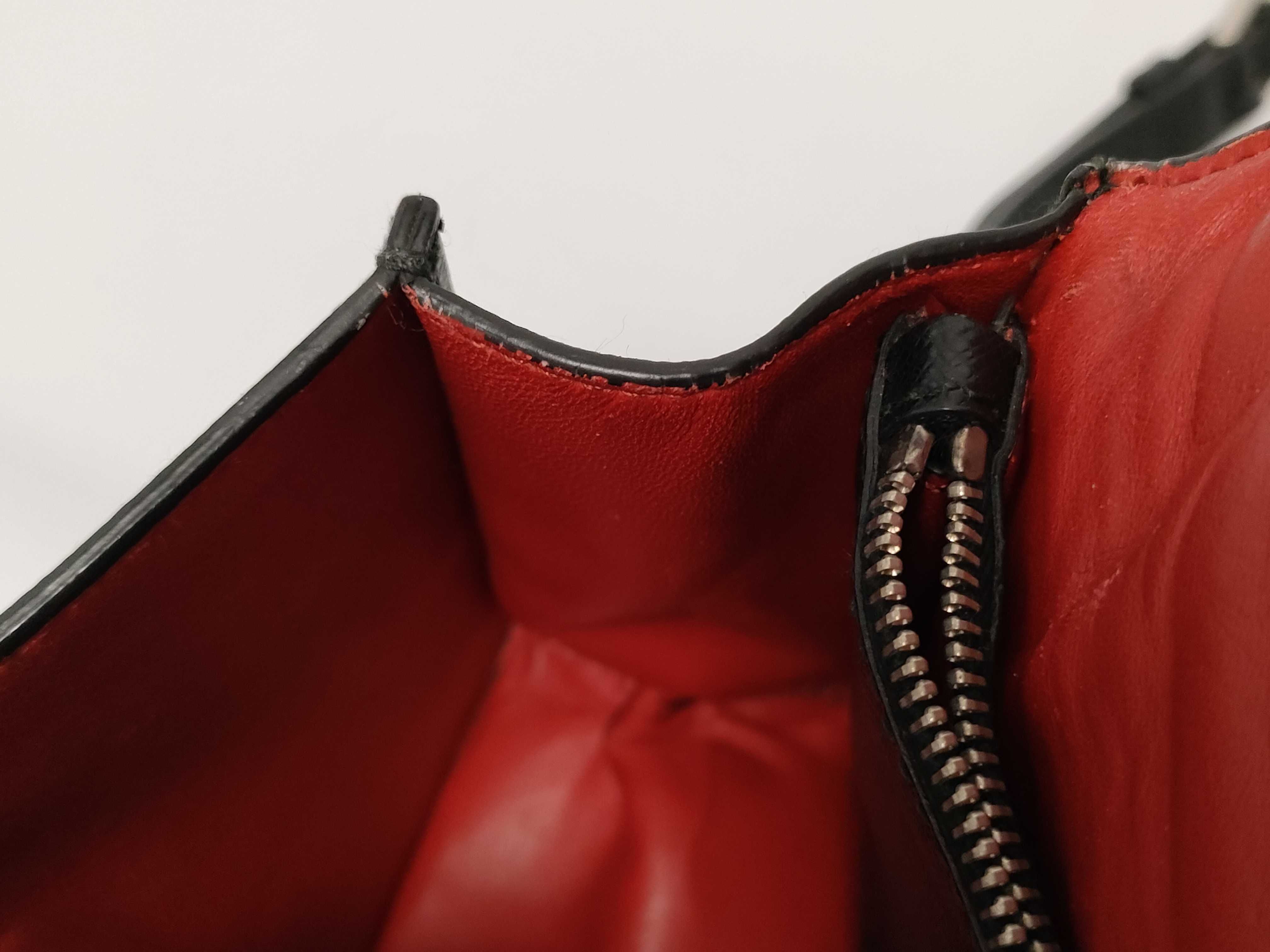 Shoulder Bag, Black and Silver, Saffiano Leather Shoulder Bag — view 14