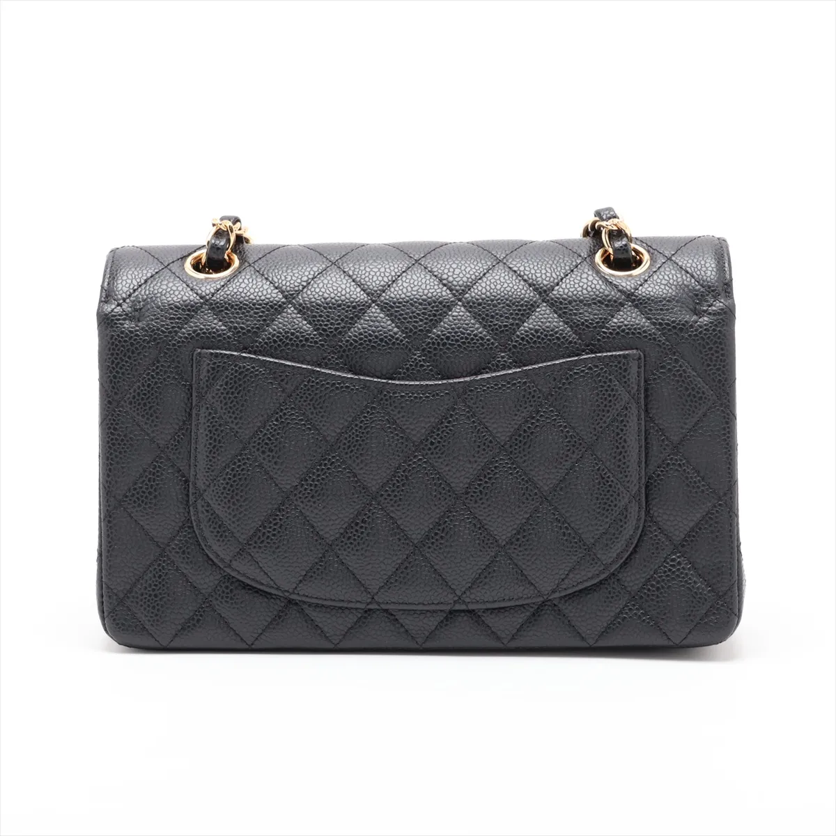 [Individually packaged] Chanel Matelassé 23 Small Caviar Skin Double Flap Double Chain Bag Black Gold Hardware A01113 — view 2