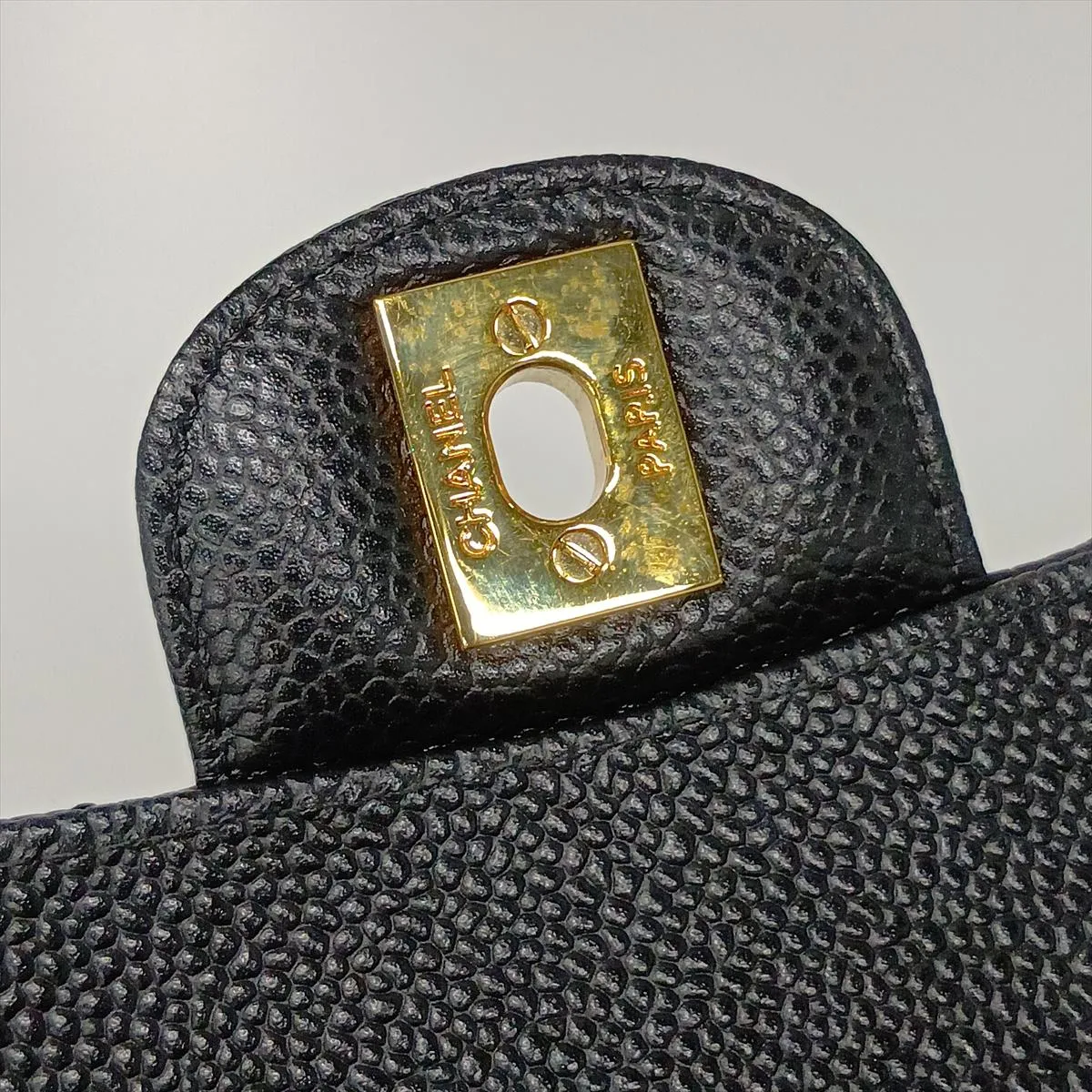 [Individually packaged] Chanel Matelassé 23 Small Caviar Skin Double Flap Double Chain Bag Black Gold Hardware A01113 — view 13