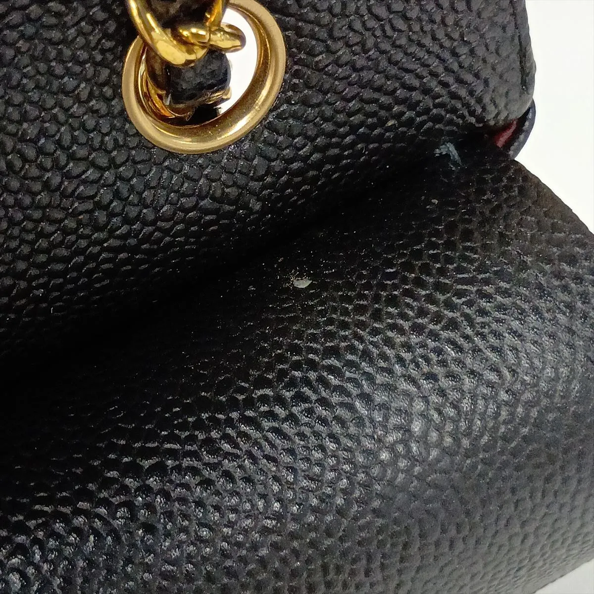 [Individually packaged] Chanel Matelassé 23 Small Caviar Skin Double Flap Double Chain Bag Black Gold Hardware A01113 — view 14