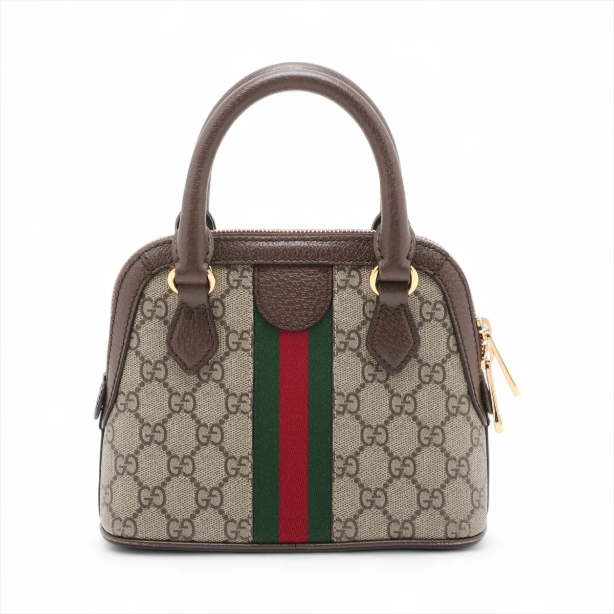 GG Supreme Ophidia PVC x Leather 2WAY Handbag Brown 772216 — view 2