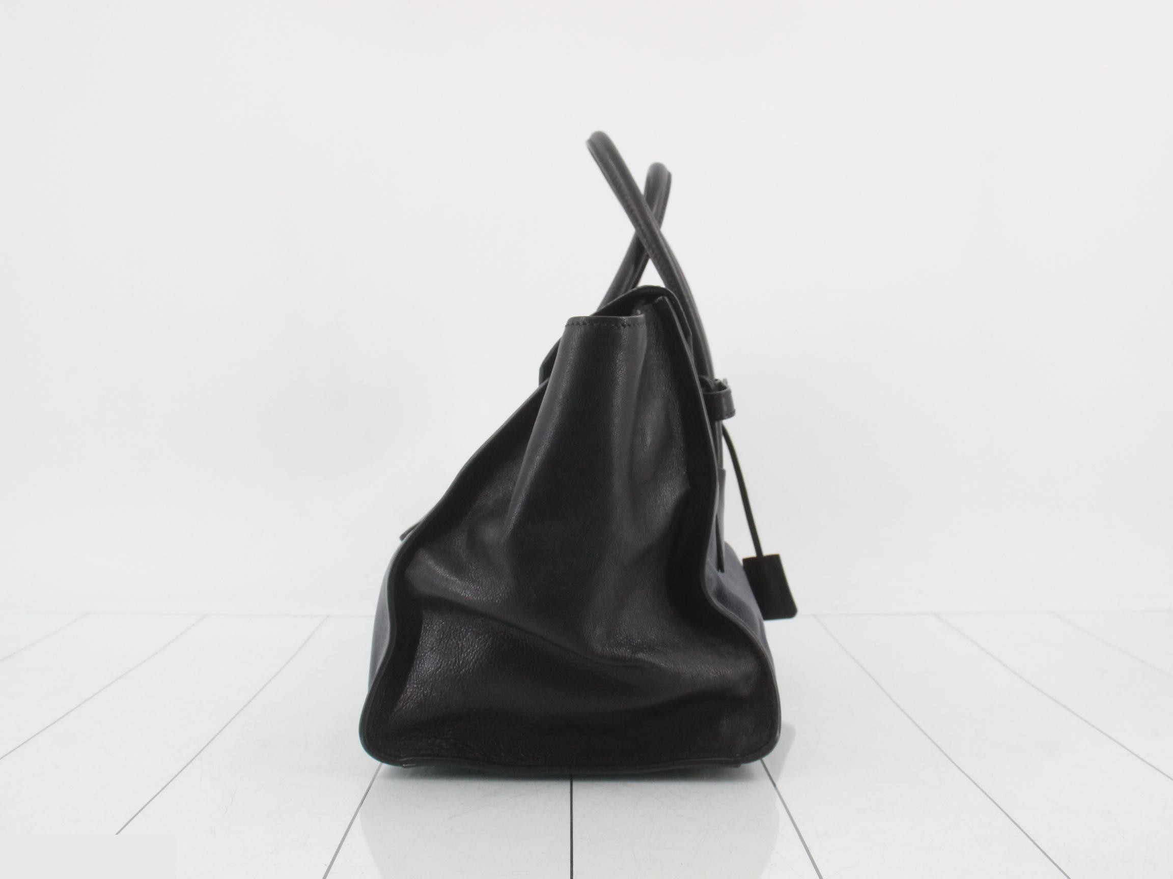 Leather handbag, 2-way, bicolor — view 3