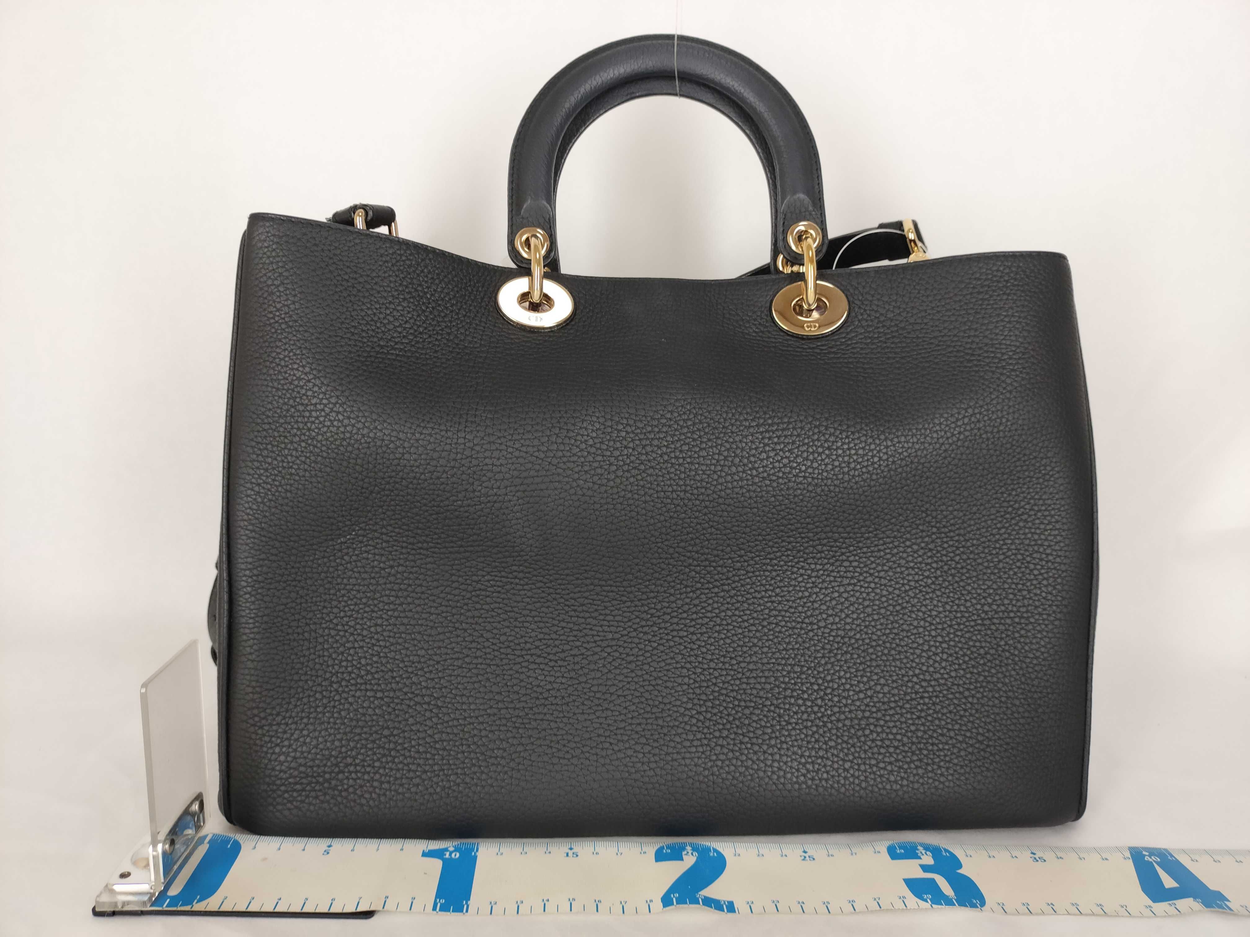 2-Way Diorissimo Tote Bag Leather Black Tote Bag — view 2