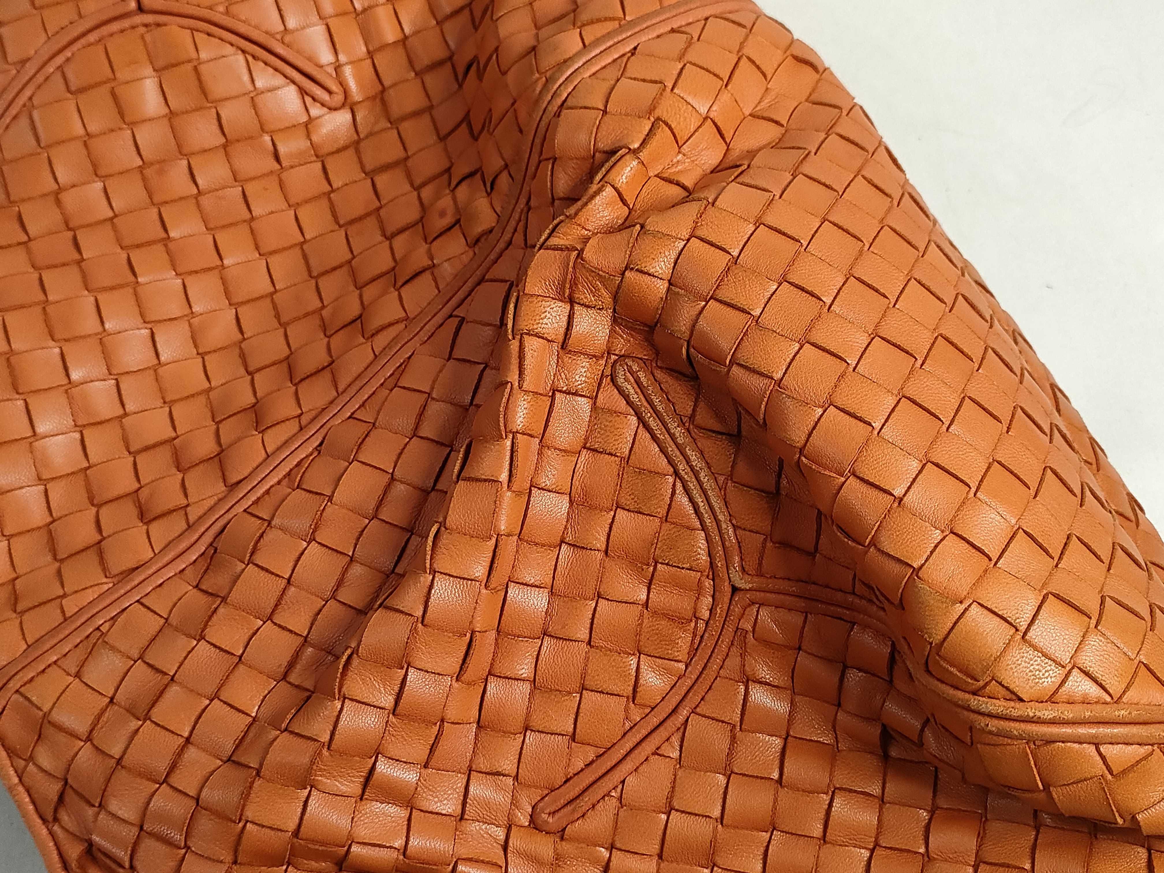 Intrecciato PH-Bottega Venetta Orange Shoulder Bag Leather Shoulder Bag — view 15