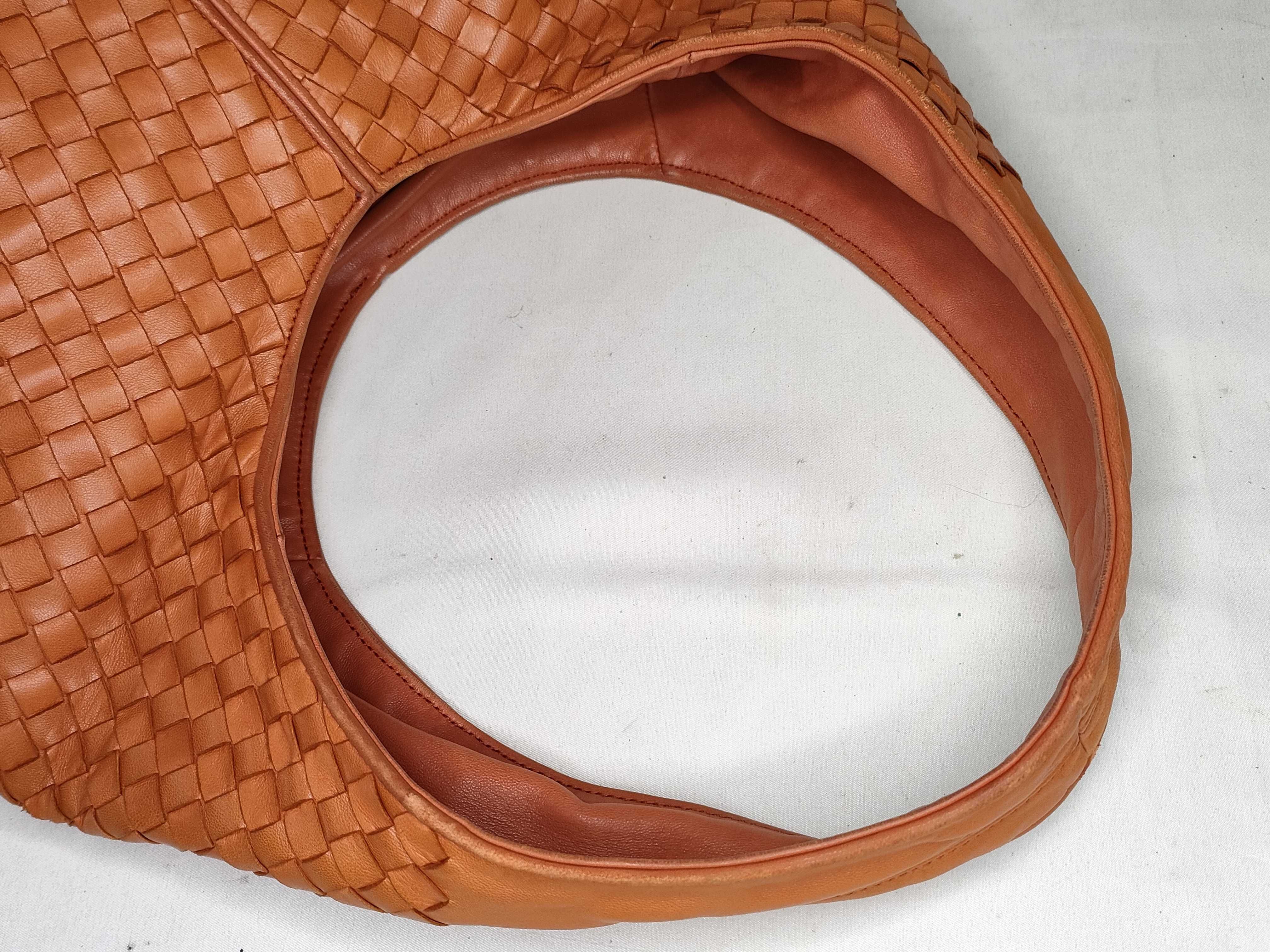 Intrecciato PH-Bottega Venetta Orange Shoulder Bag Leather Shoulder Bag — view 3