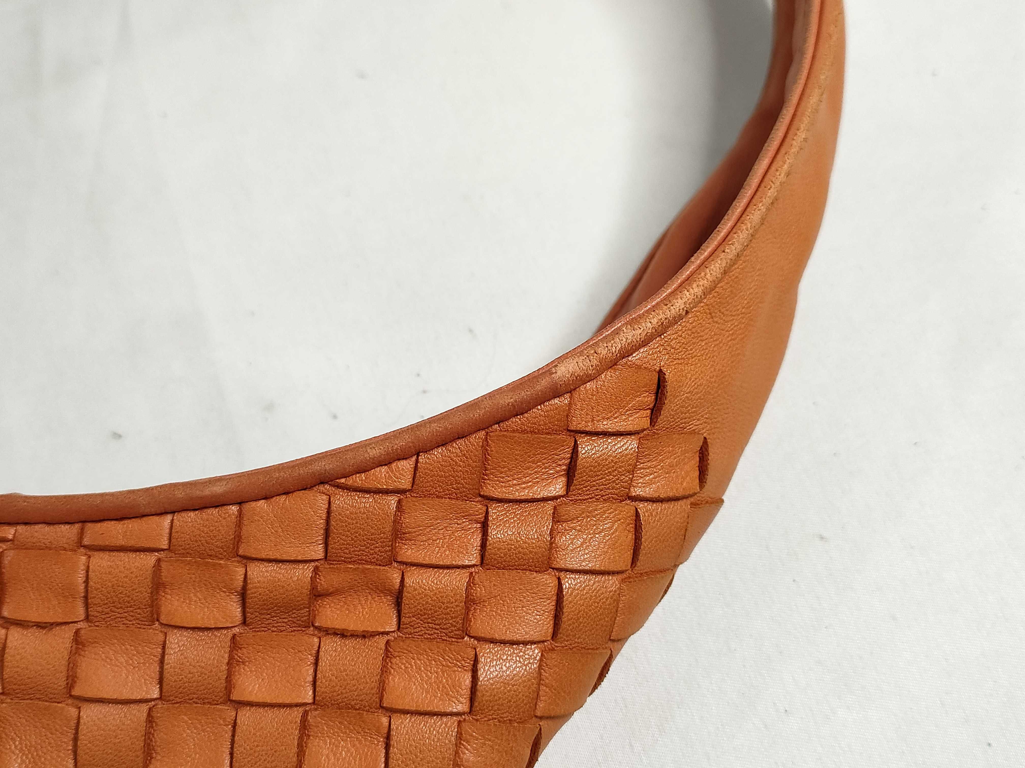 Intrecciato PH-Bottega Venetta Orange Shoulder Bag Leather Shoulder Bag — view 5