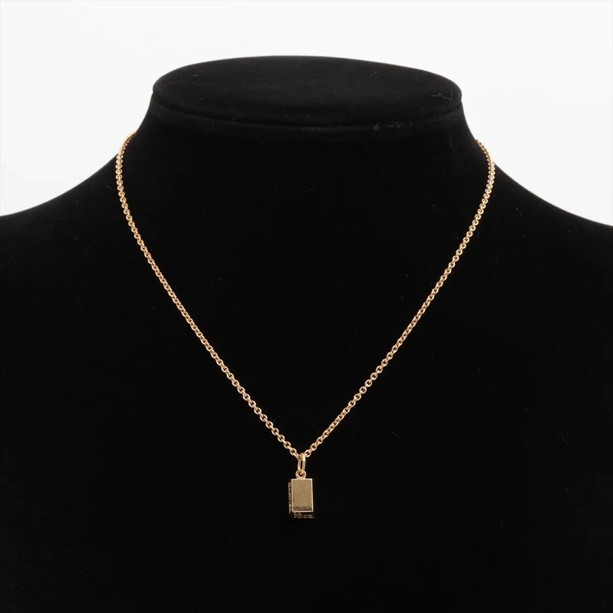 1/8 oz ingot necklace, 750 (yellow gold), 9.7g, C71899 C96023, hallmark — view 5