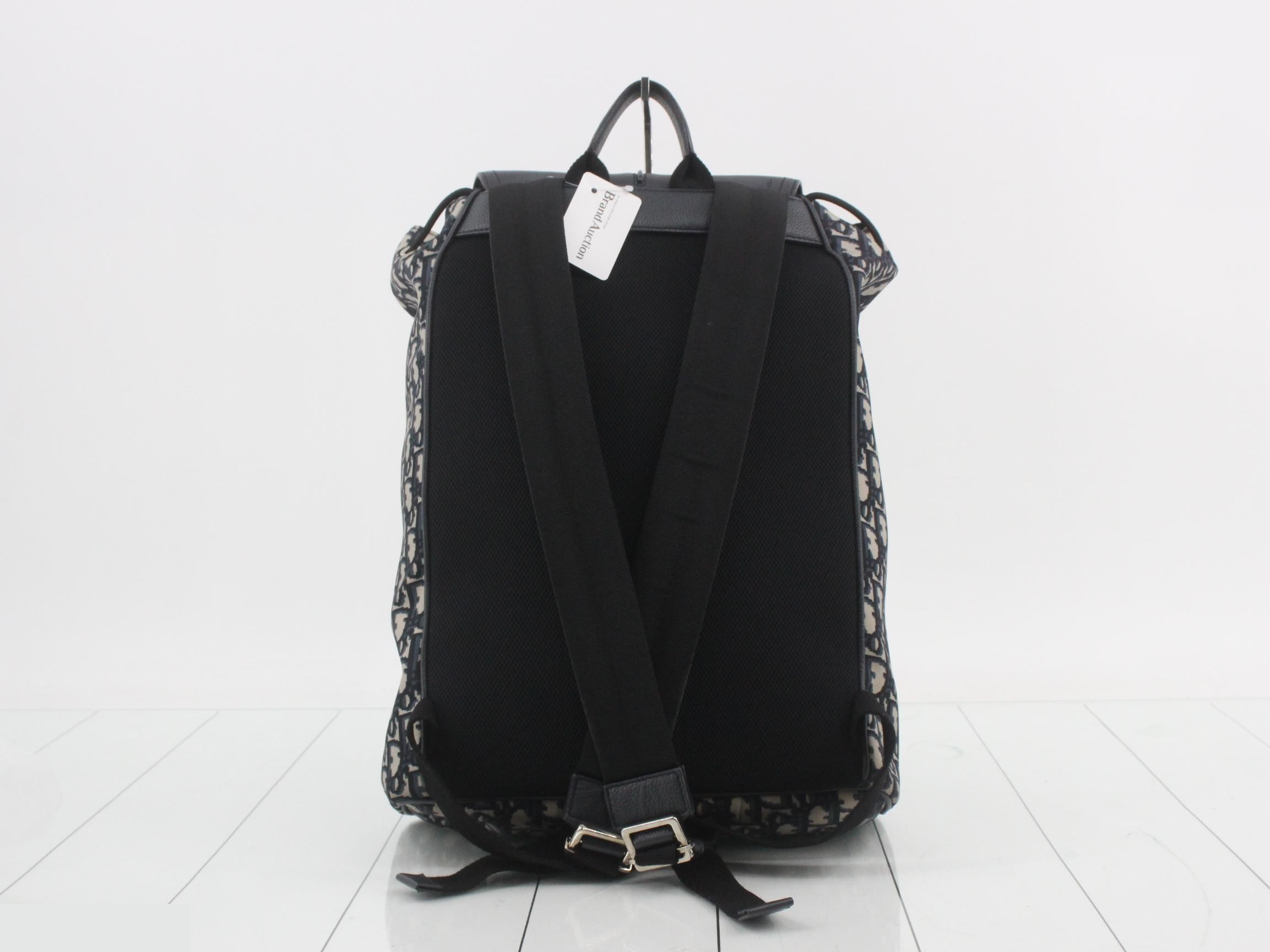 Oblique Leather Nylon Backpack — view 2