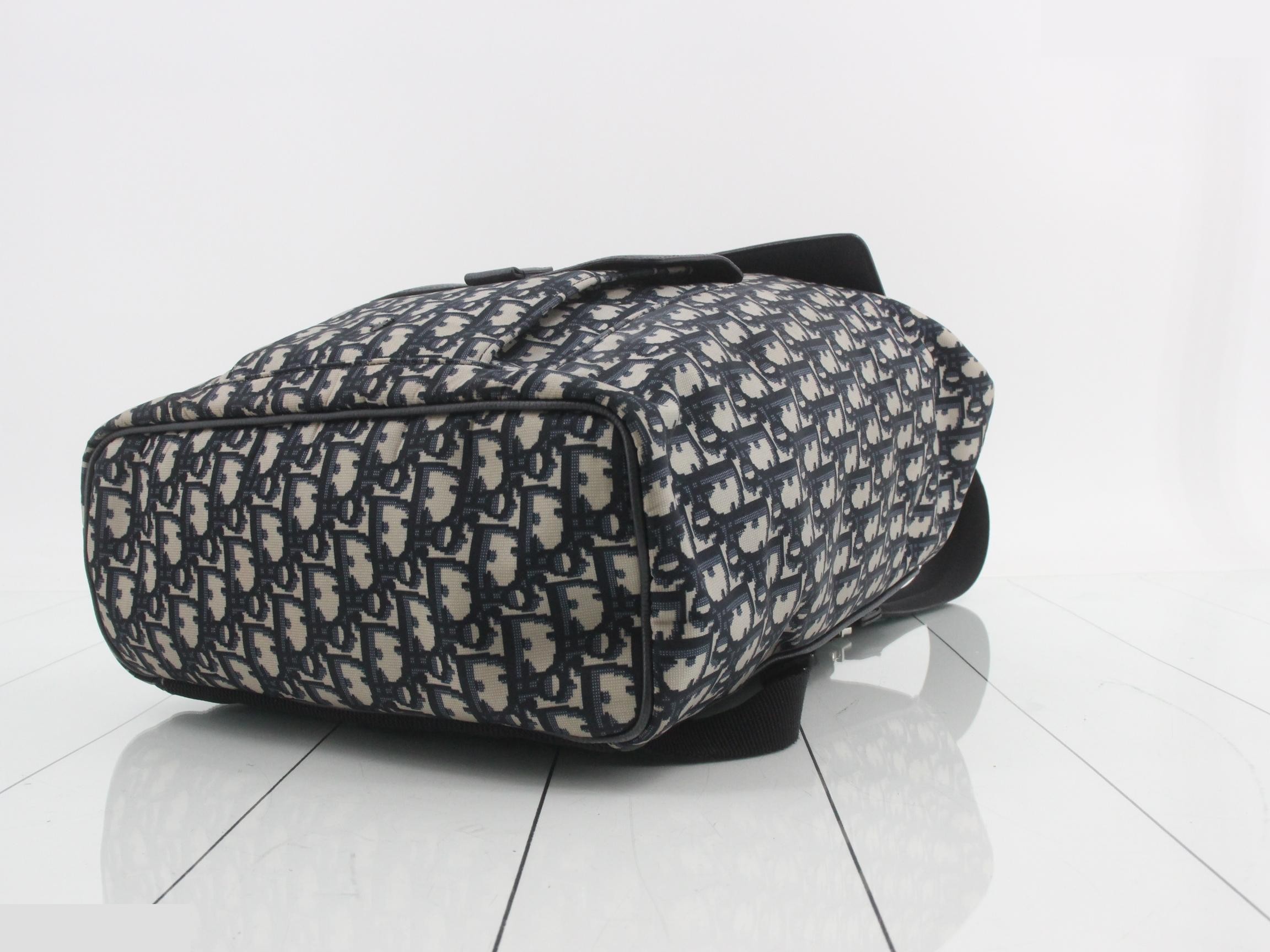 Oblique Leather Nylon Backpack — view 6