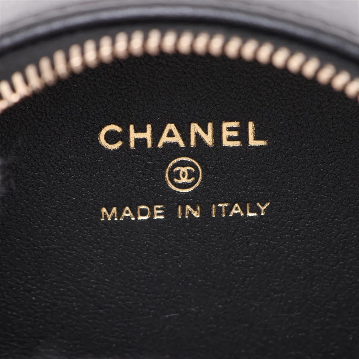 Camellia Lambskin Chain Shoulder Bag, Matelassé, Black with Gold Hardware, C4HLH8G8, Random Plate — view 7