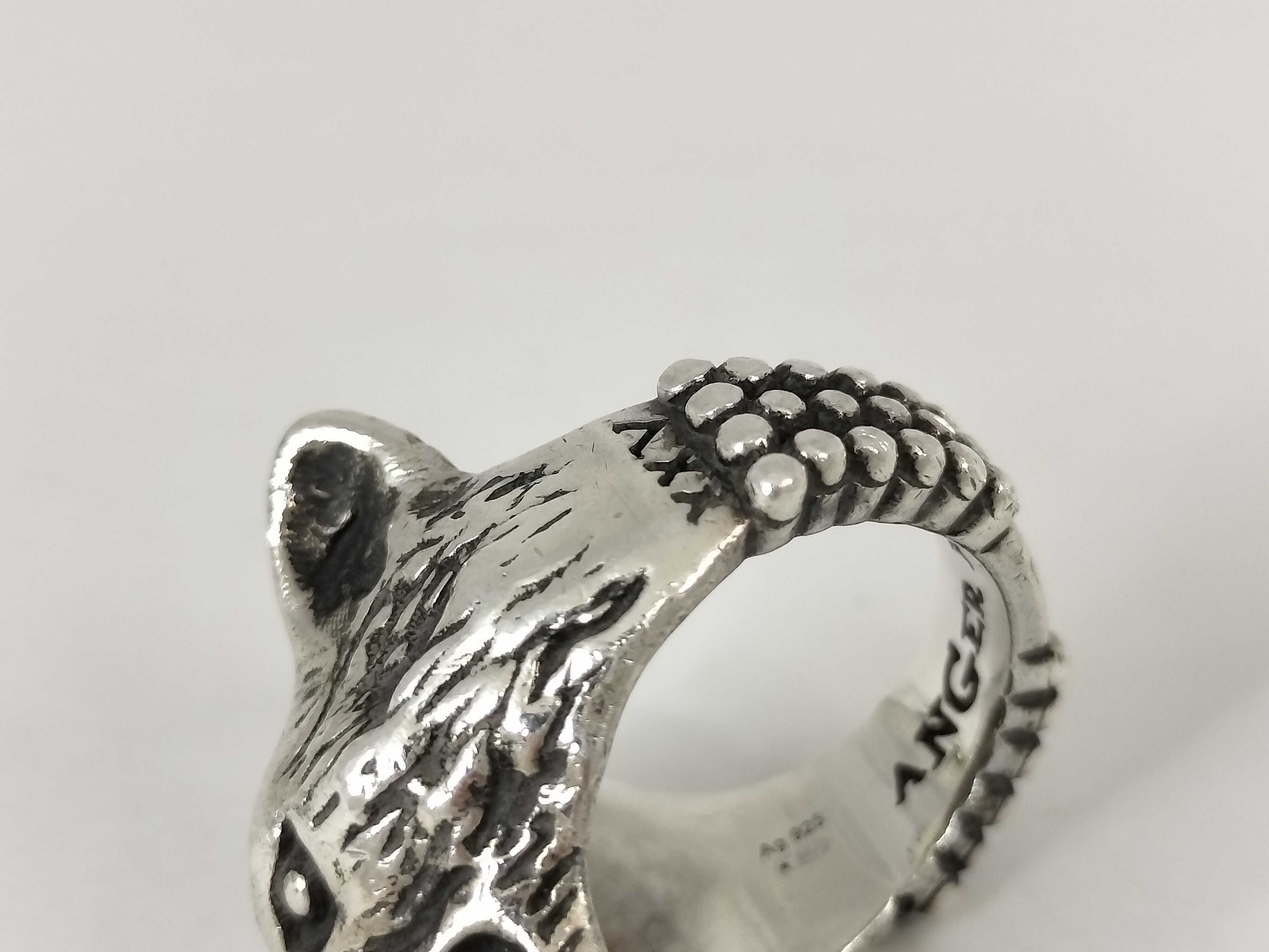925 Anger Forest Wolf Ring 18.4g — view 11