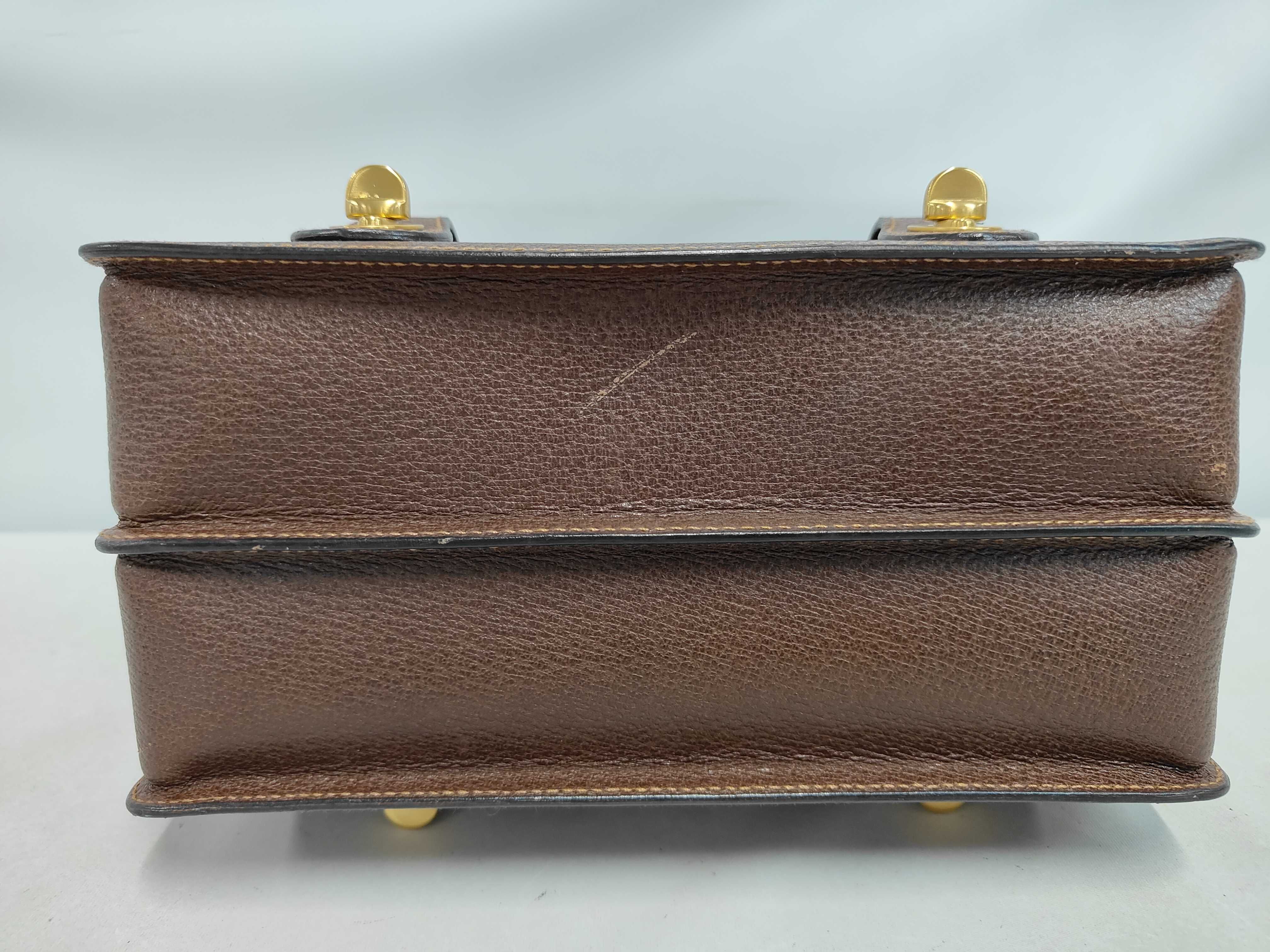 Old Gucci Bamboo Sherry 2-Way Handbag Shoulder Bag Handbag — view 4