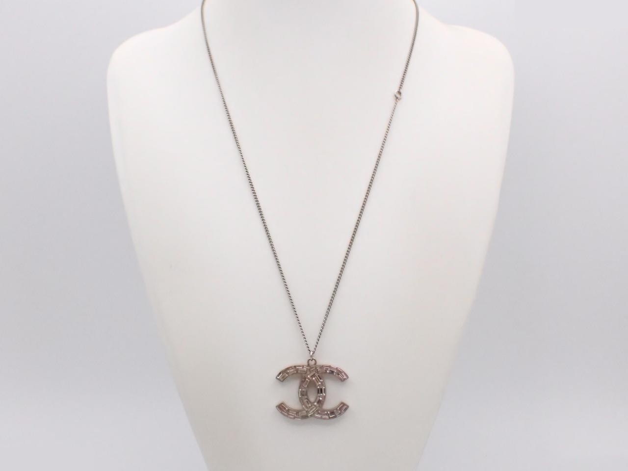 Coco Mark Rhinestone Reversible Necklace, Chain approx. 62cm — view 3