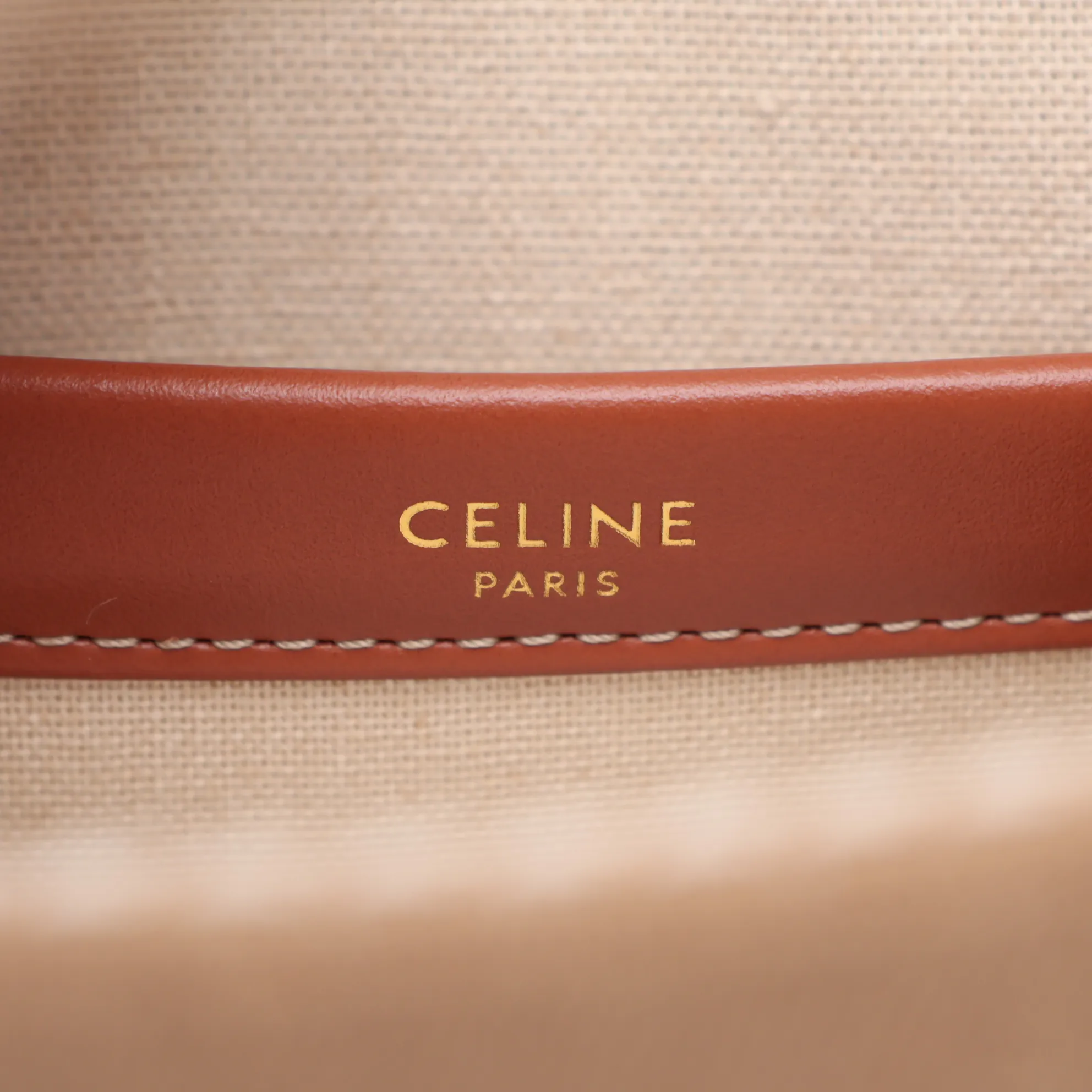 Small Cabas Thais Canvas x Leather 2-Way Handbag Beige x Brown — view 12