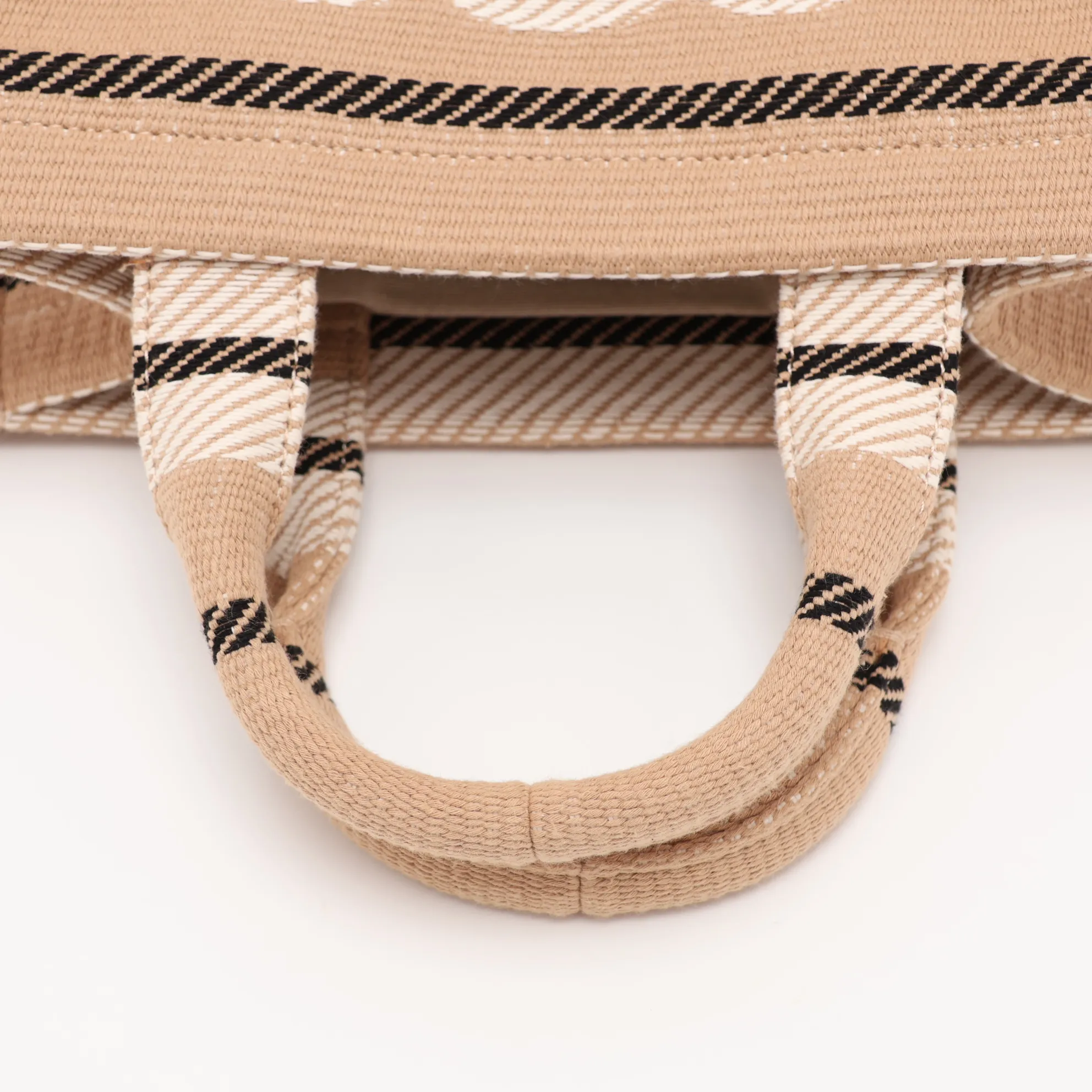 Small Cabas Thais Canvas x Leather 2-Way Handbag Beige x Brown — view 5