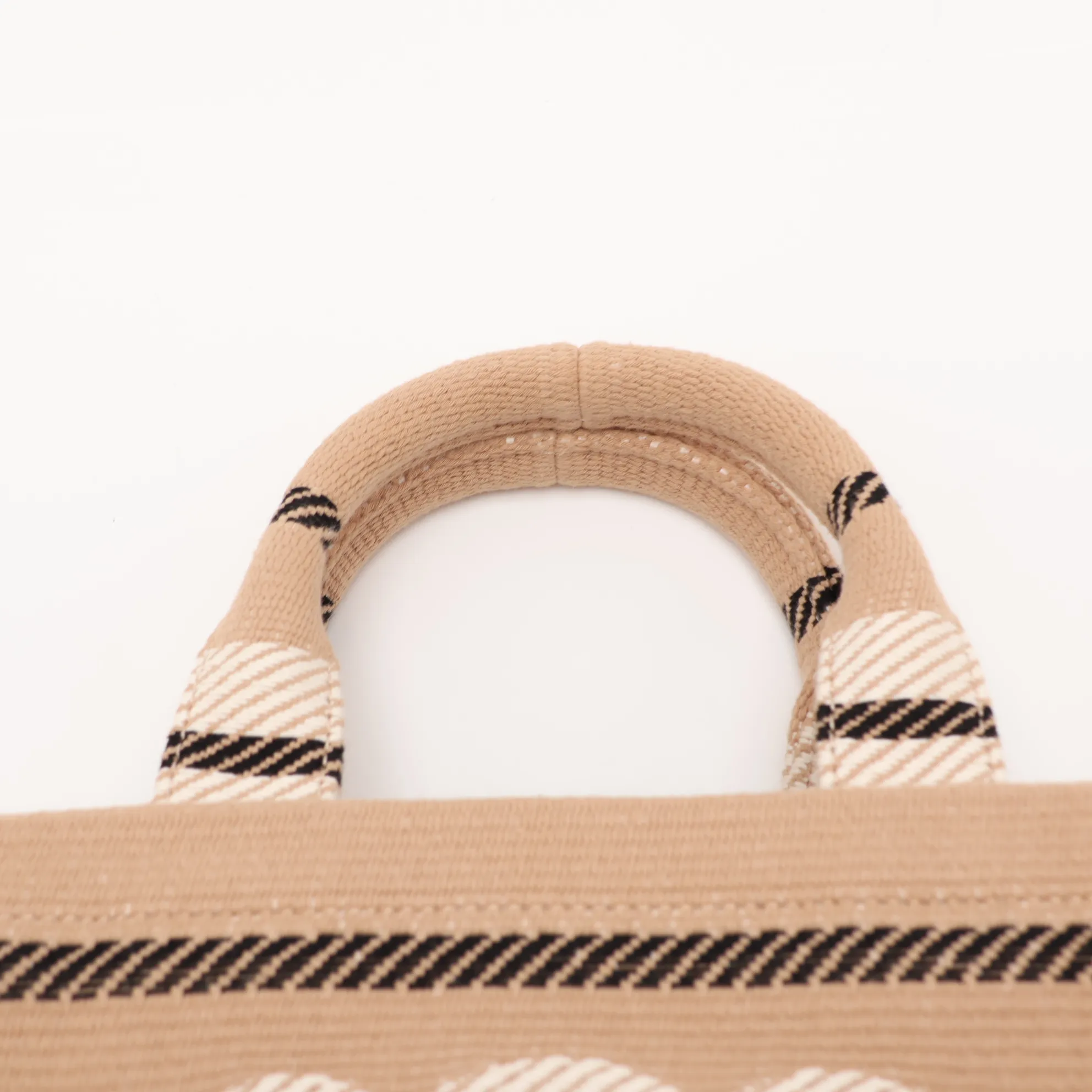 Small Cabas Thais Canvas x Leather 2-Way Handbag Beige x Brown — view 6