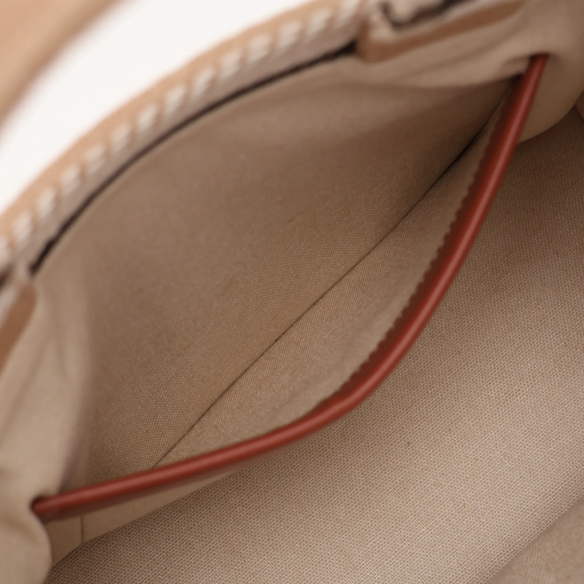 Small Cabas Thais Canvas x Leather 2-Way Handbag Beige x Brown — view 9