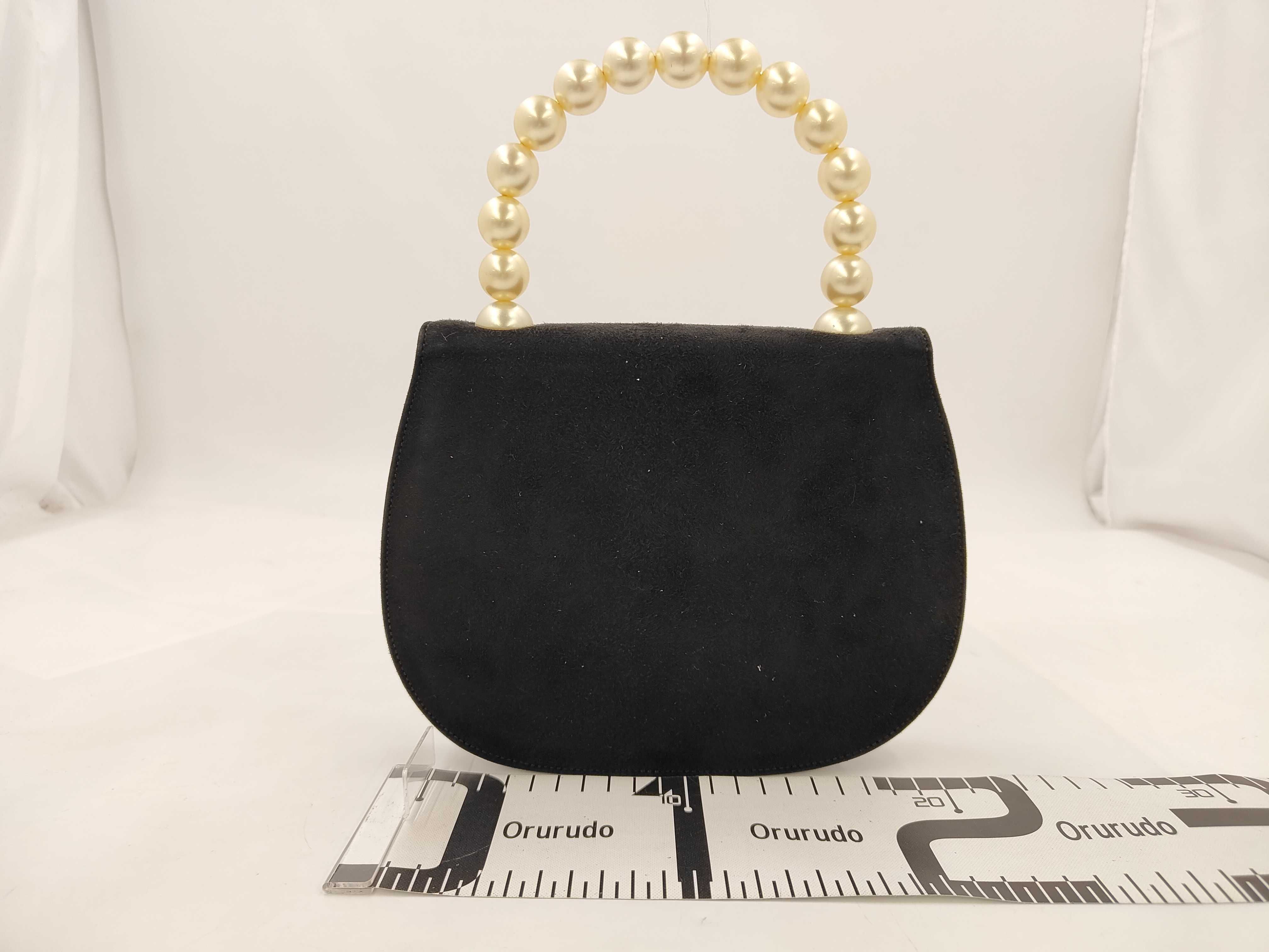 Shoulder Bag, Suede Black, Handbag — view 2