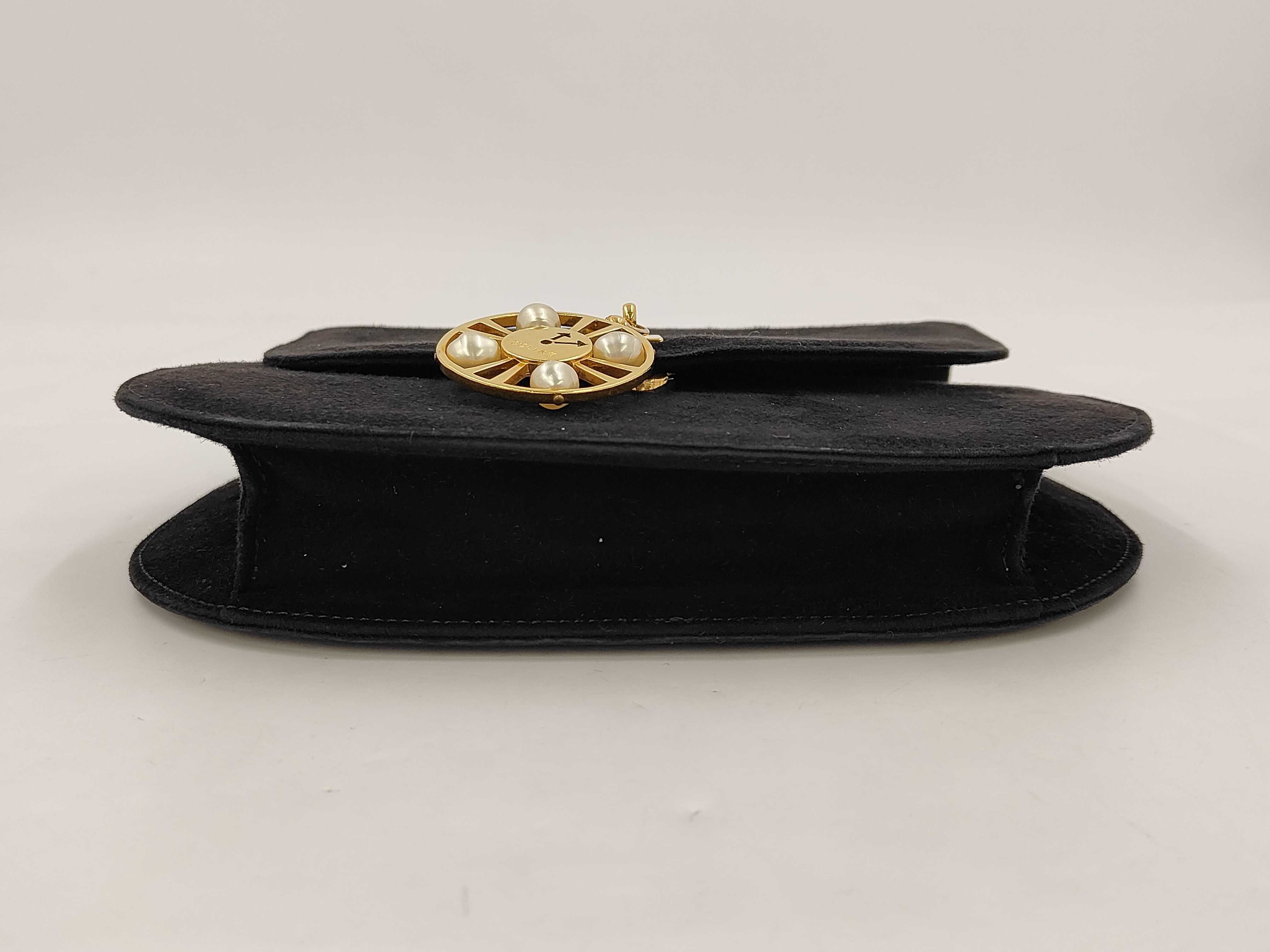 Shoulder Bag, Suede Black, Handbag — view 6