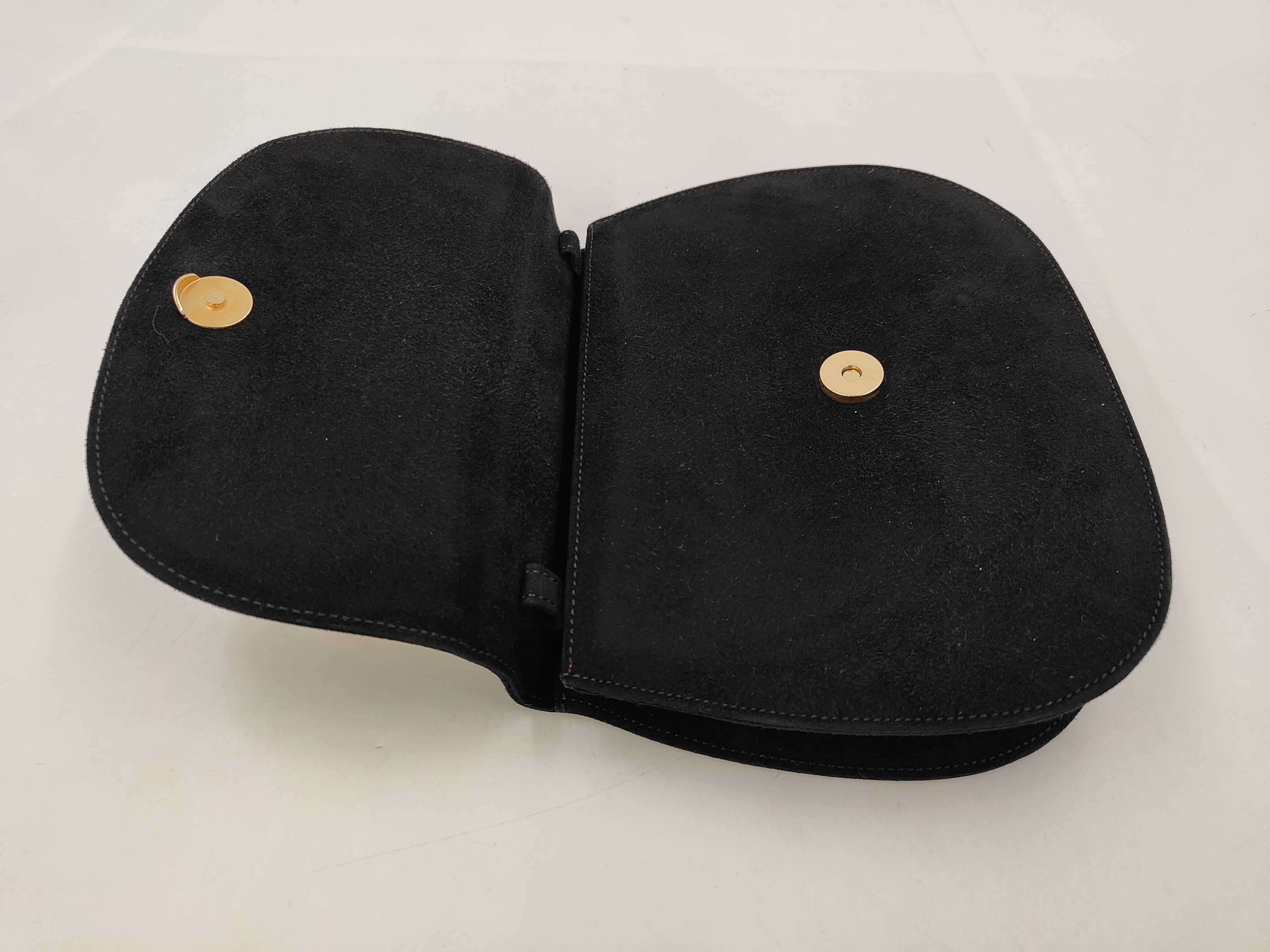 Shoulder Bag, Suede Black, Handbag — view 8