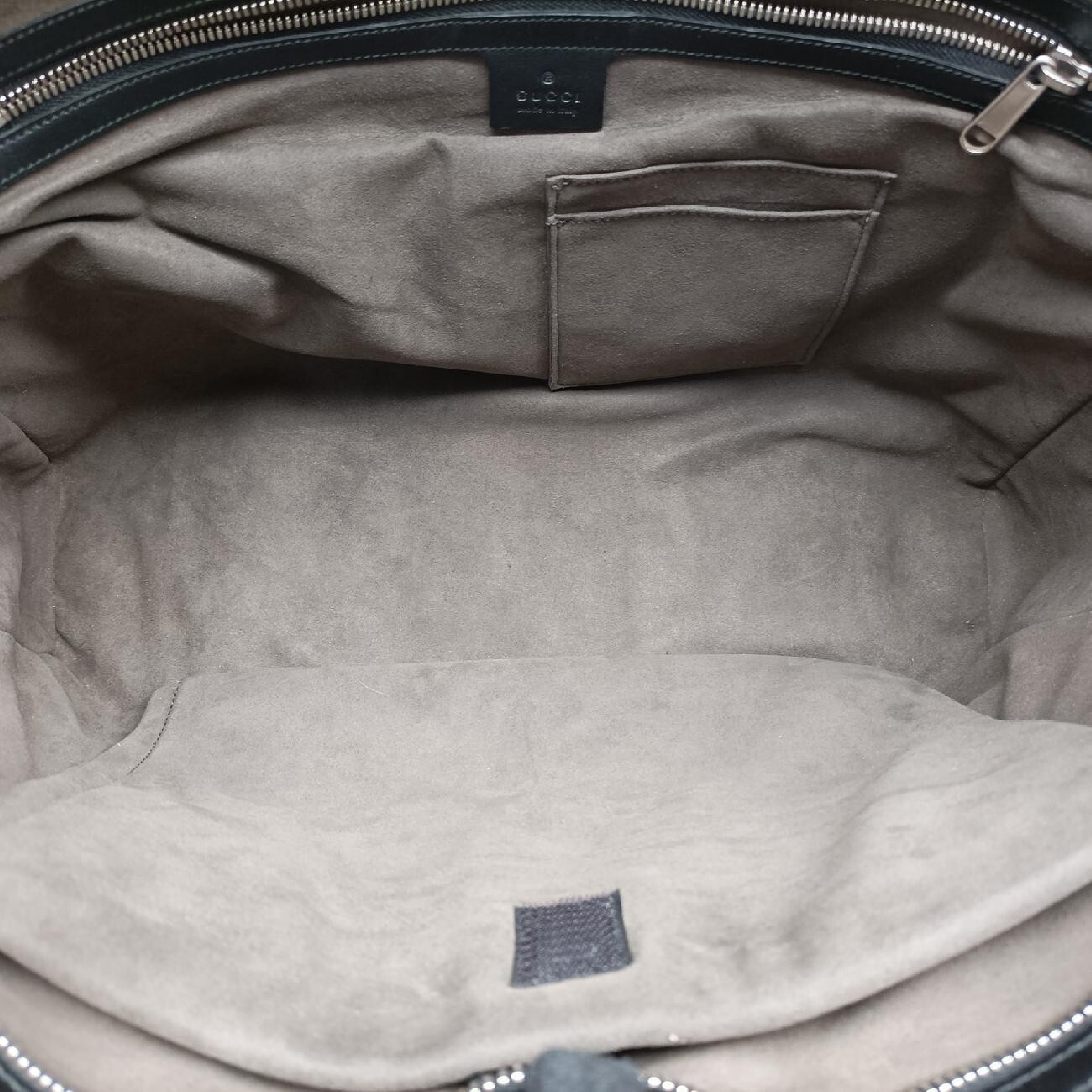 Kaleido Tote Bag, Beige x Black, PVC Coated Canvas x Leather, 406384 E018906419 — view 6