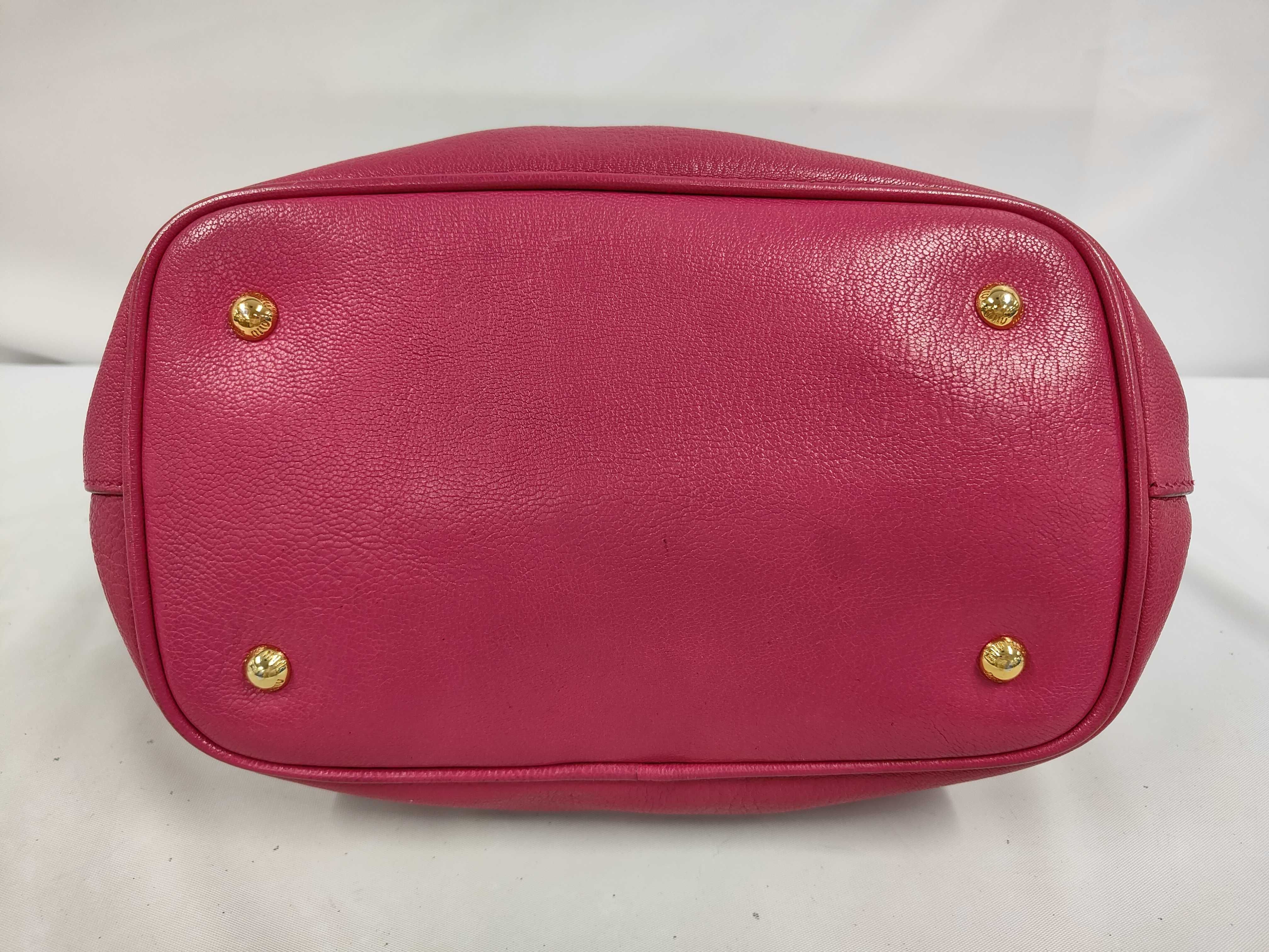Leather 2-Way Shoulder/Handbag, Pink — view 3