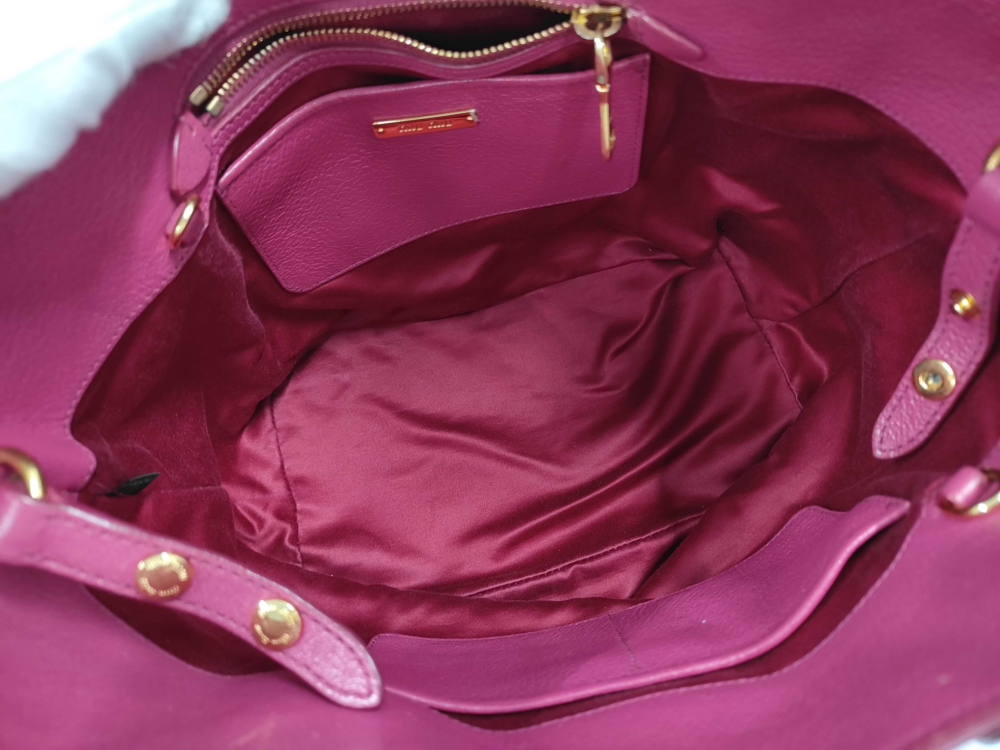 Leather 2-Way Shoulder/Handbag, Pink — view 8
