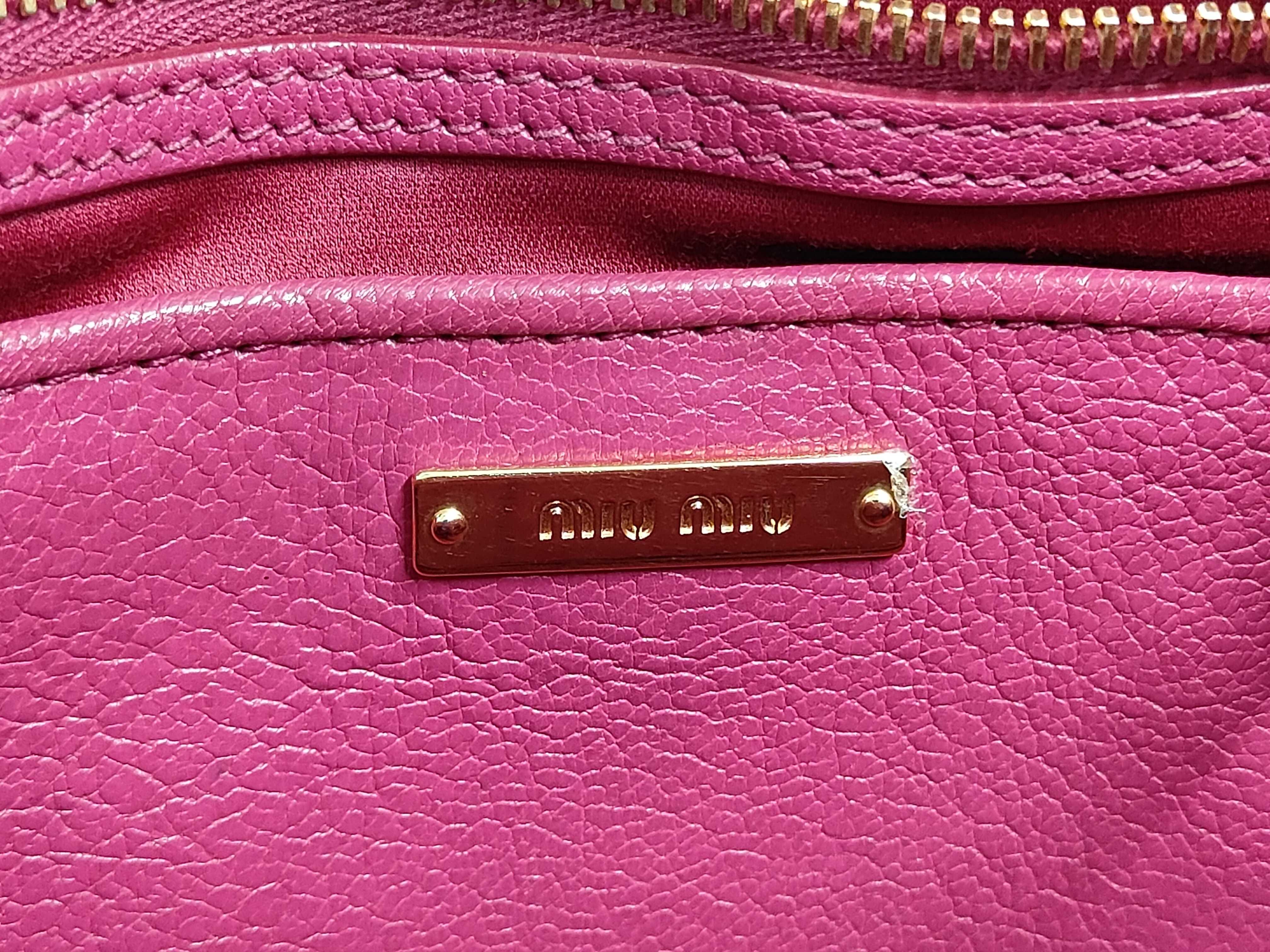 Leather 2-Way Shoulder/Handbag, Pink — view 9