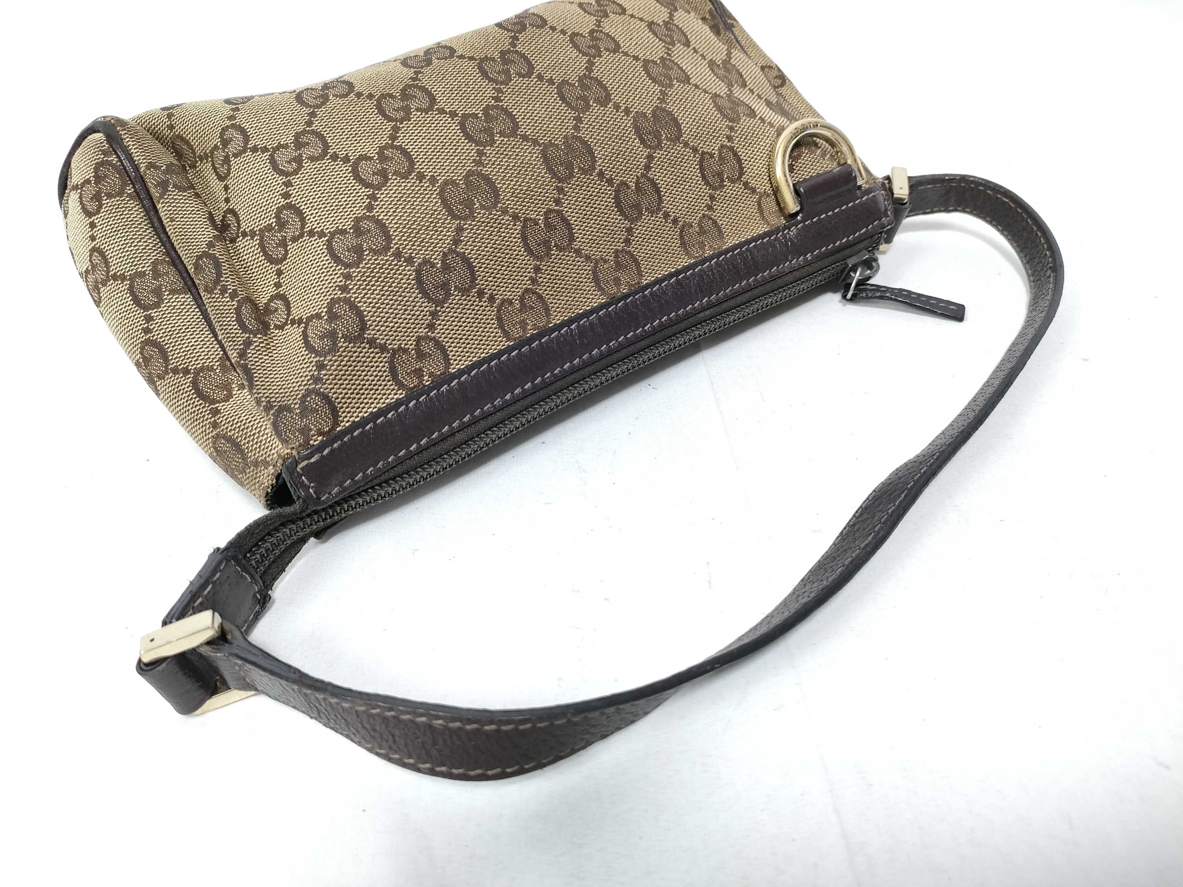 Brown GG Canvas Vintage Mahjong Wrist Bag Handbag — view 11