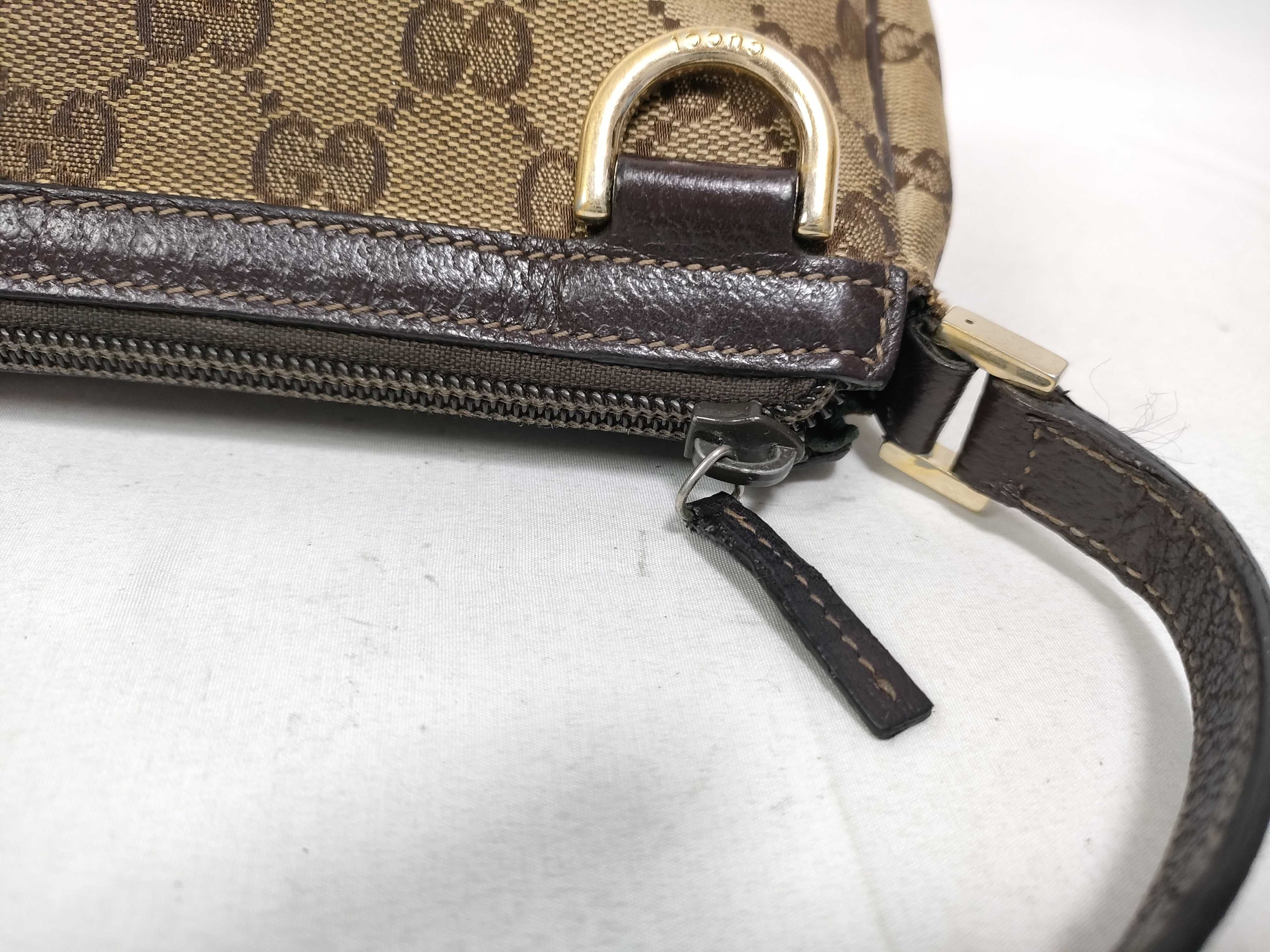 Brown GG Canvas Vintage Mahjong Wrist Bag Handbag — view 12