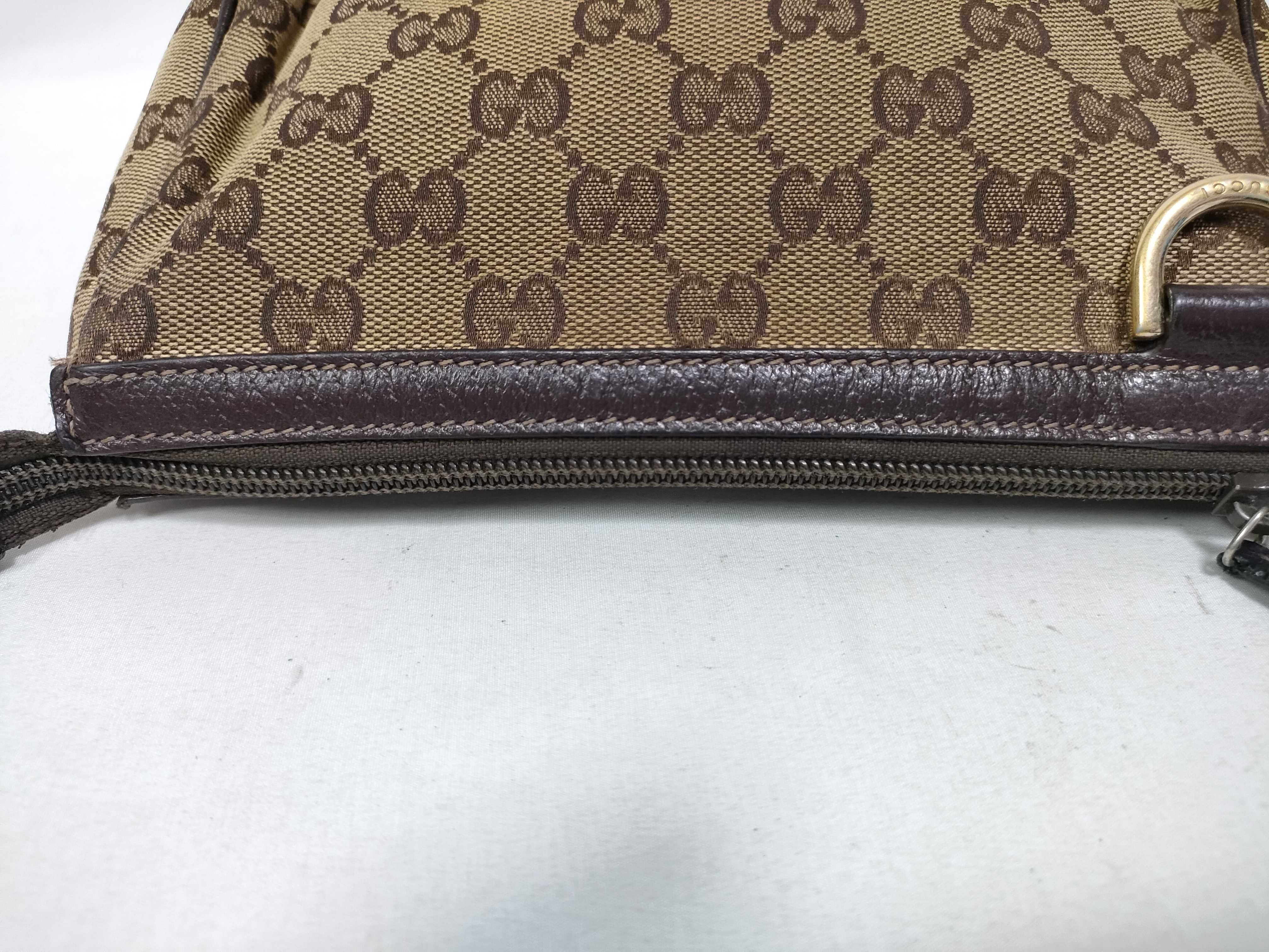 Brown GG Canvas Vintage Mahjong Wrist Bag Handbag — view 13