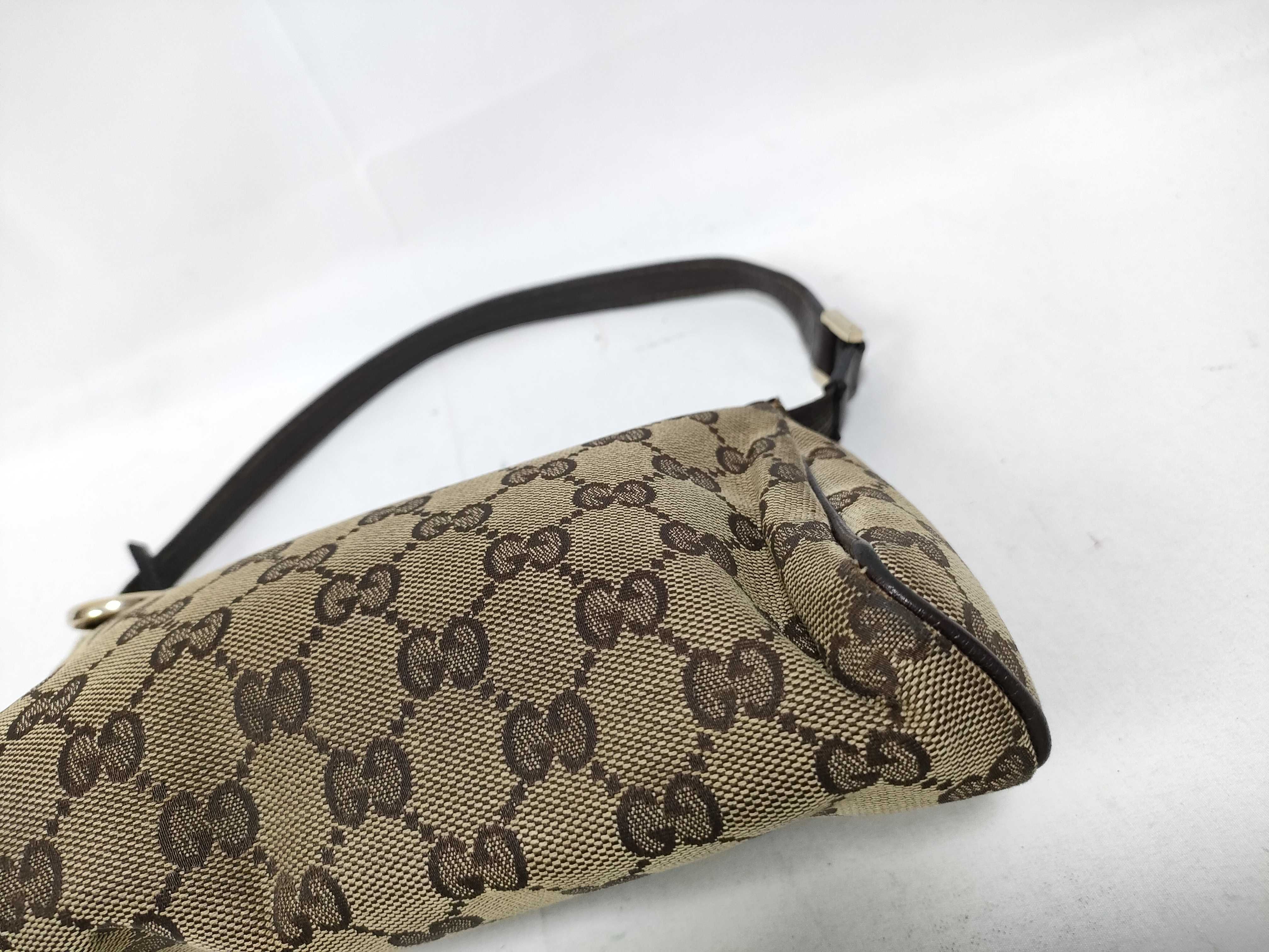 Brown GG Canvas Vintage Mahjong Wrist Bag Handbag — view 4